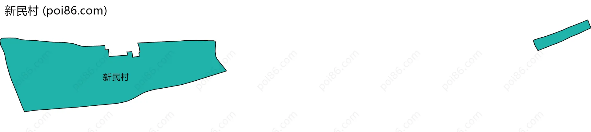 新民村边界地图