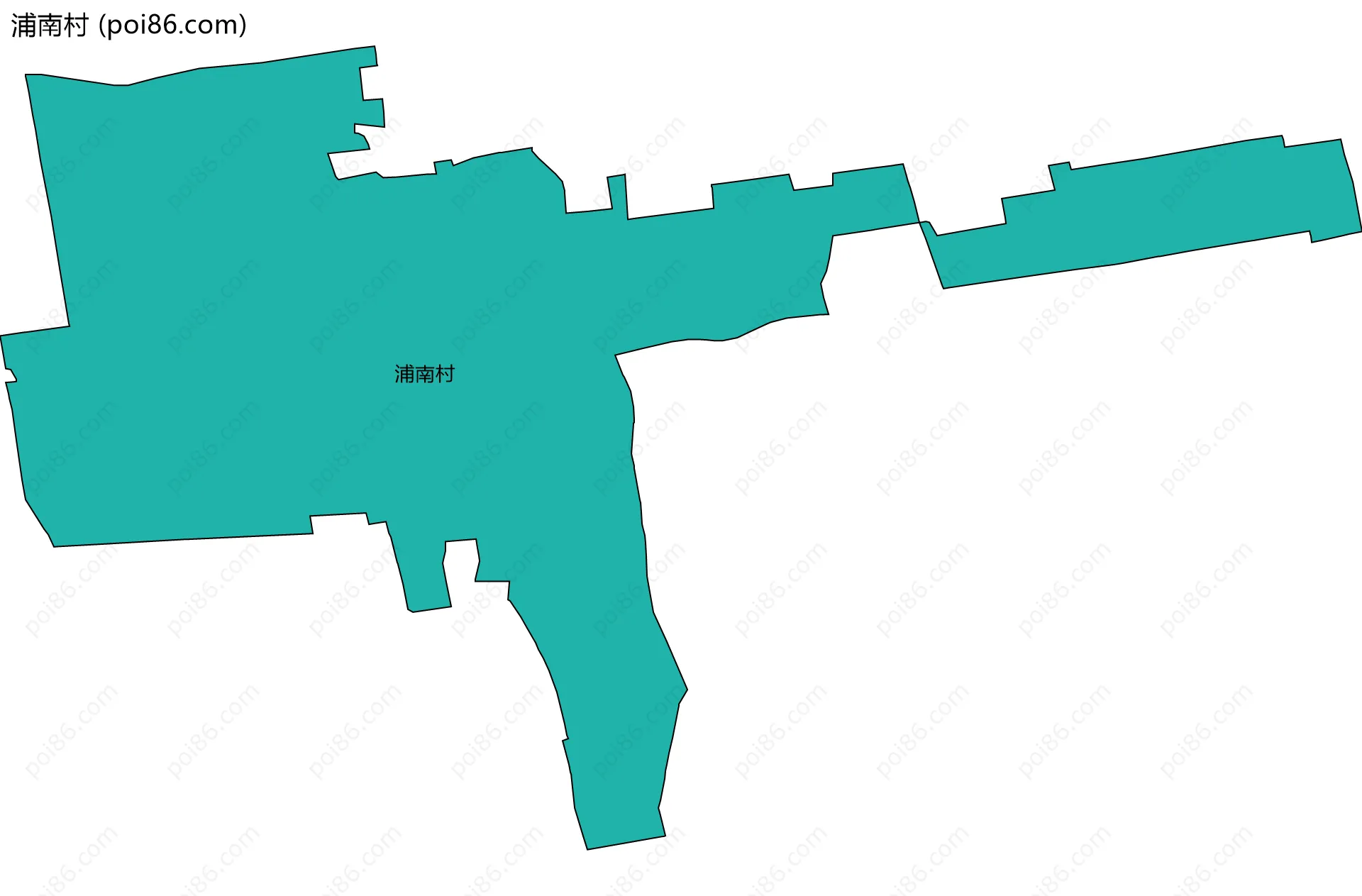 浦南村边界地图