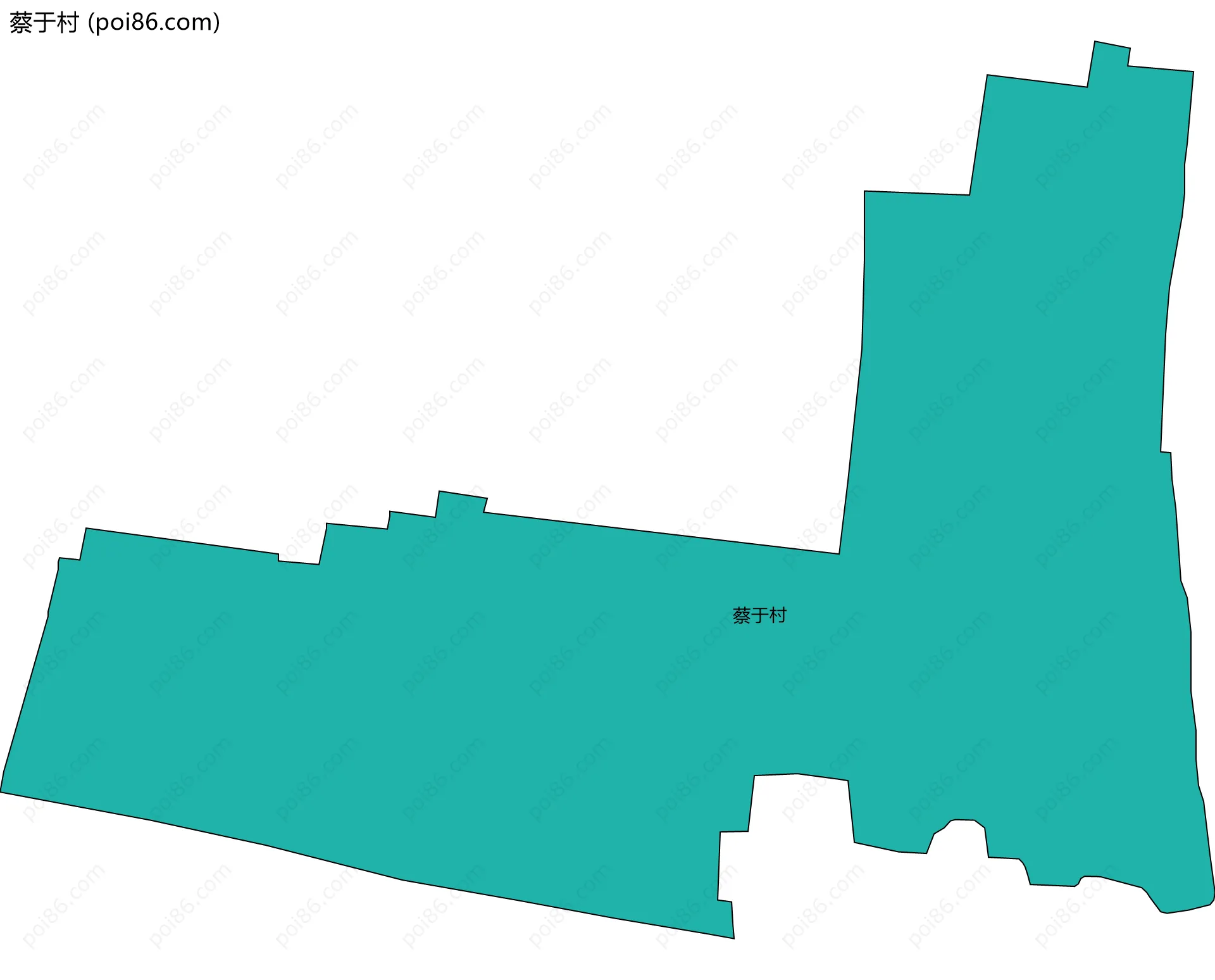 蔡于村边界地图