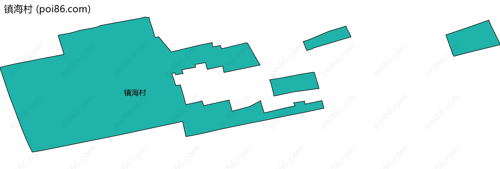 镇海村边界地图