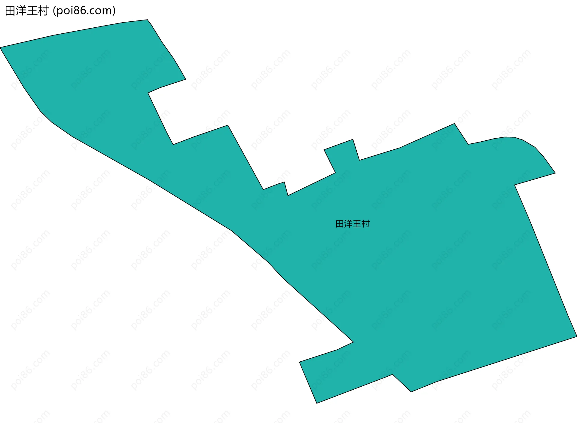 田洋王村边界地图