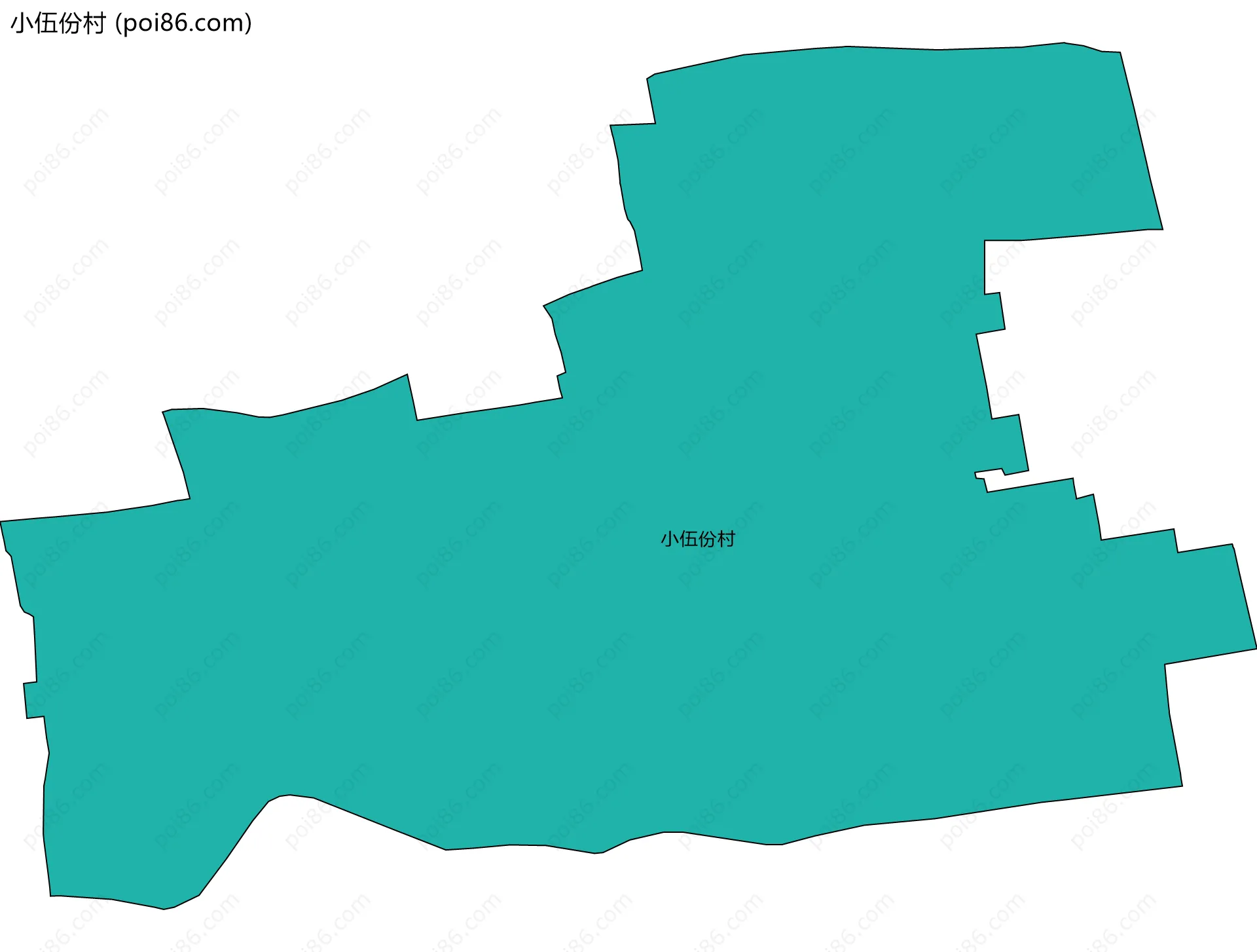 小伍份村边界地图