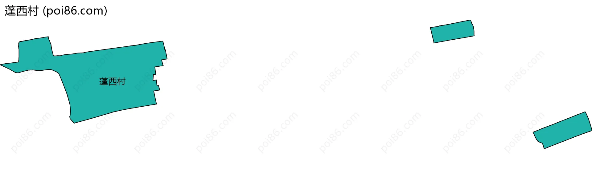 蓬西村边界地图