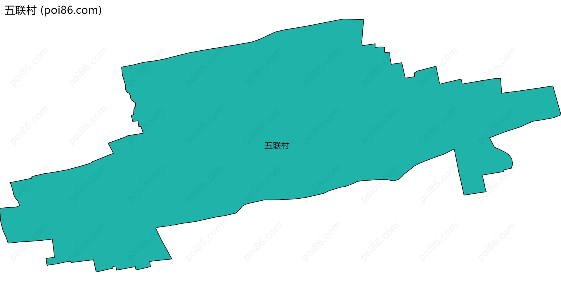 五联村边界地图