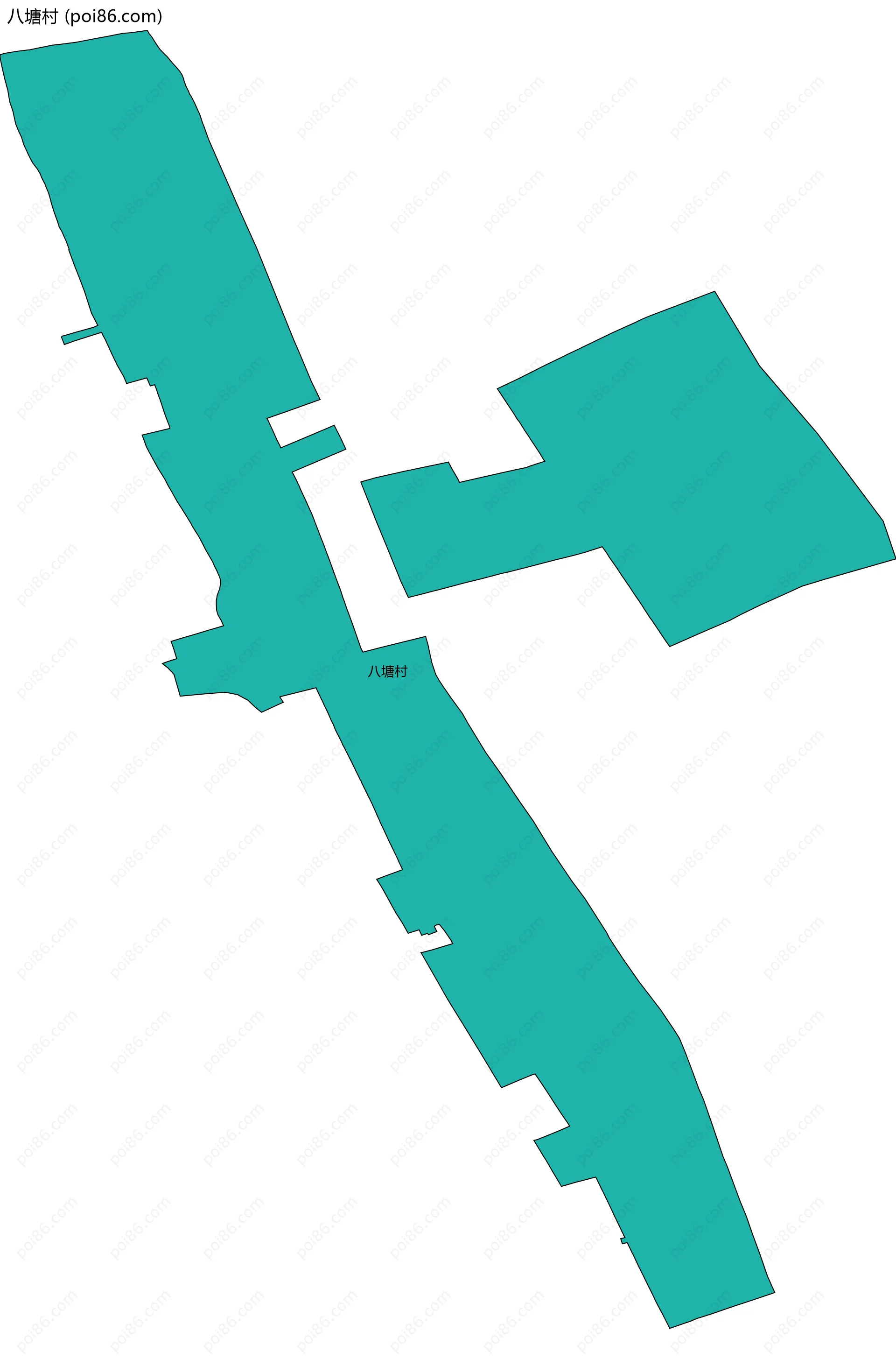 八塘村边界地图