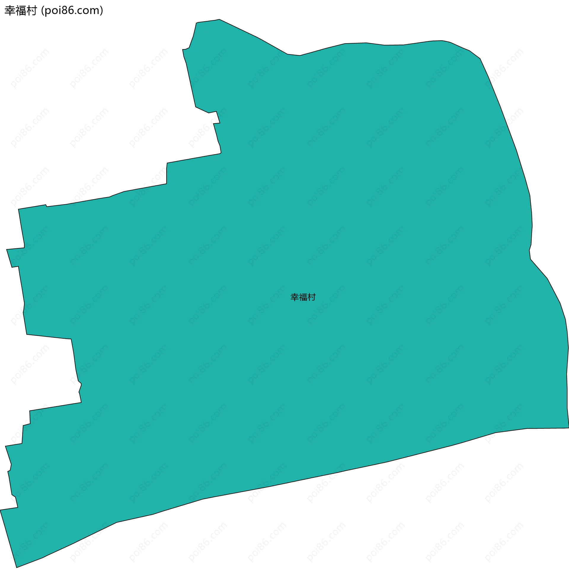 幸福村边界地图