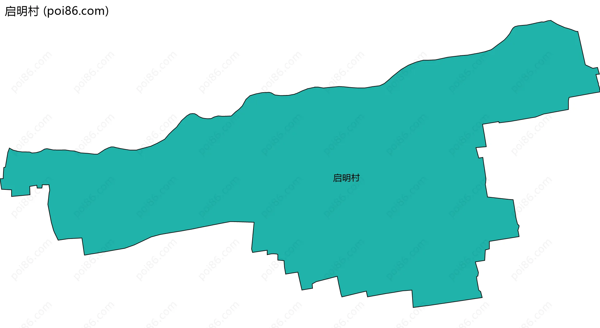启明村边界地图