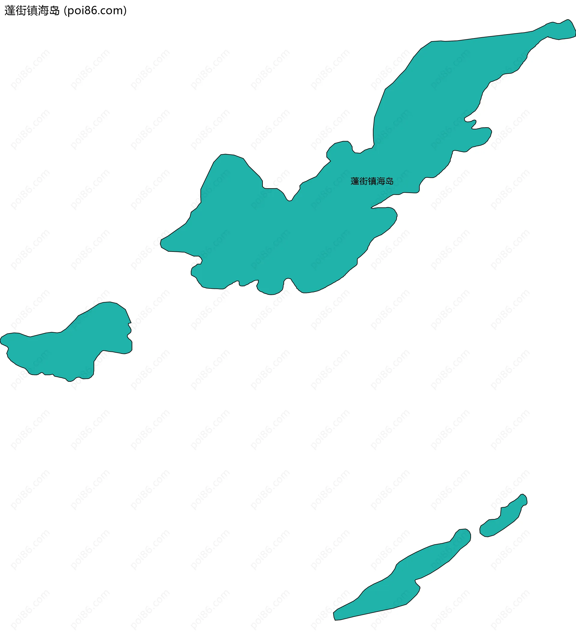 蓬街镇海岛边界地图