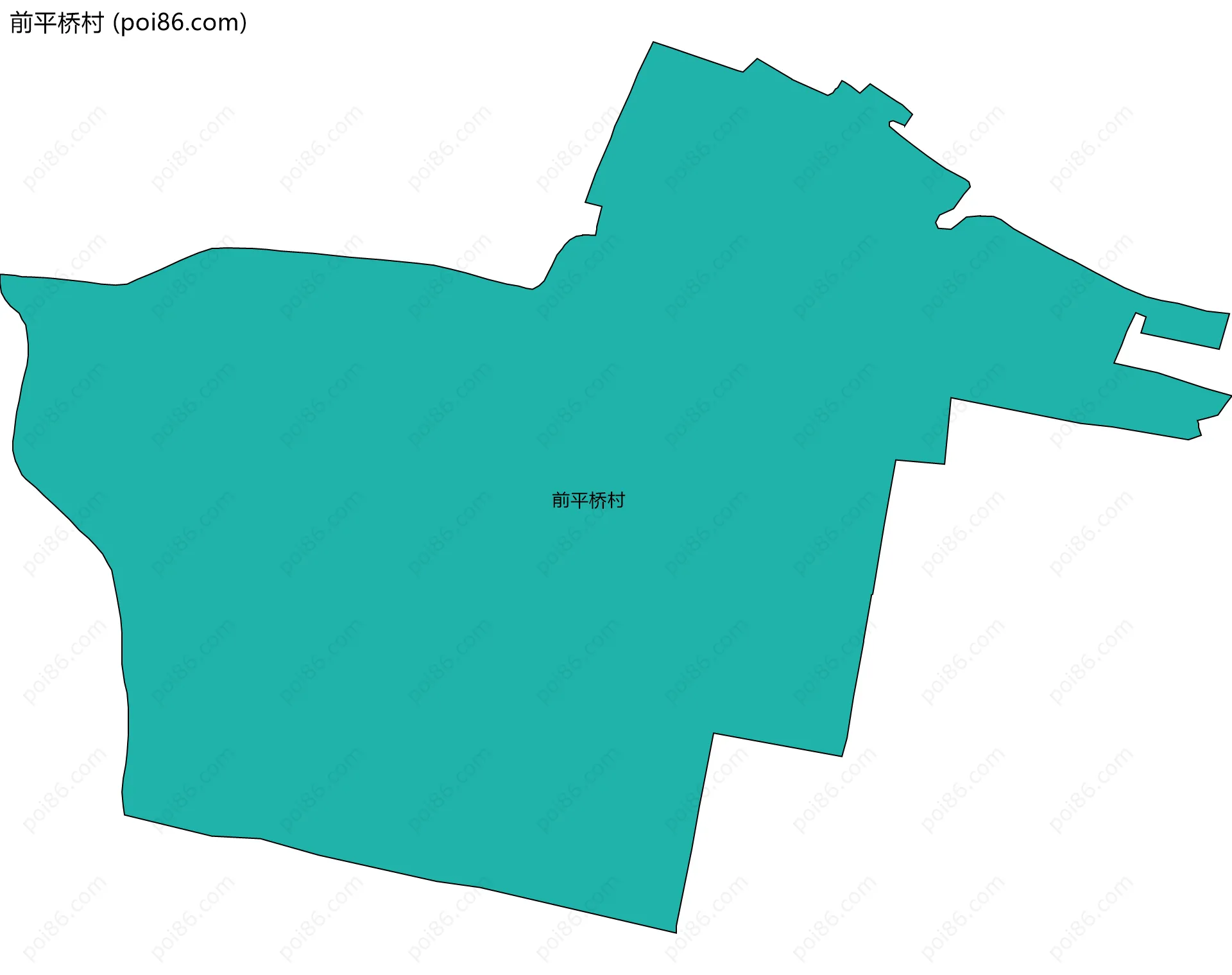 前平桥村边界地图