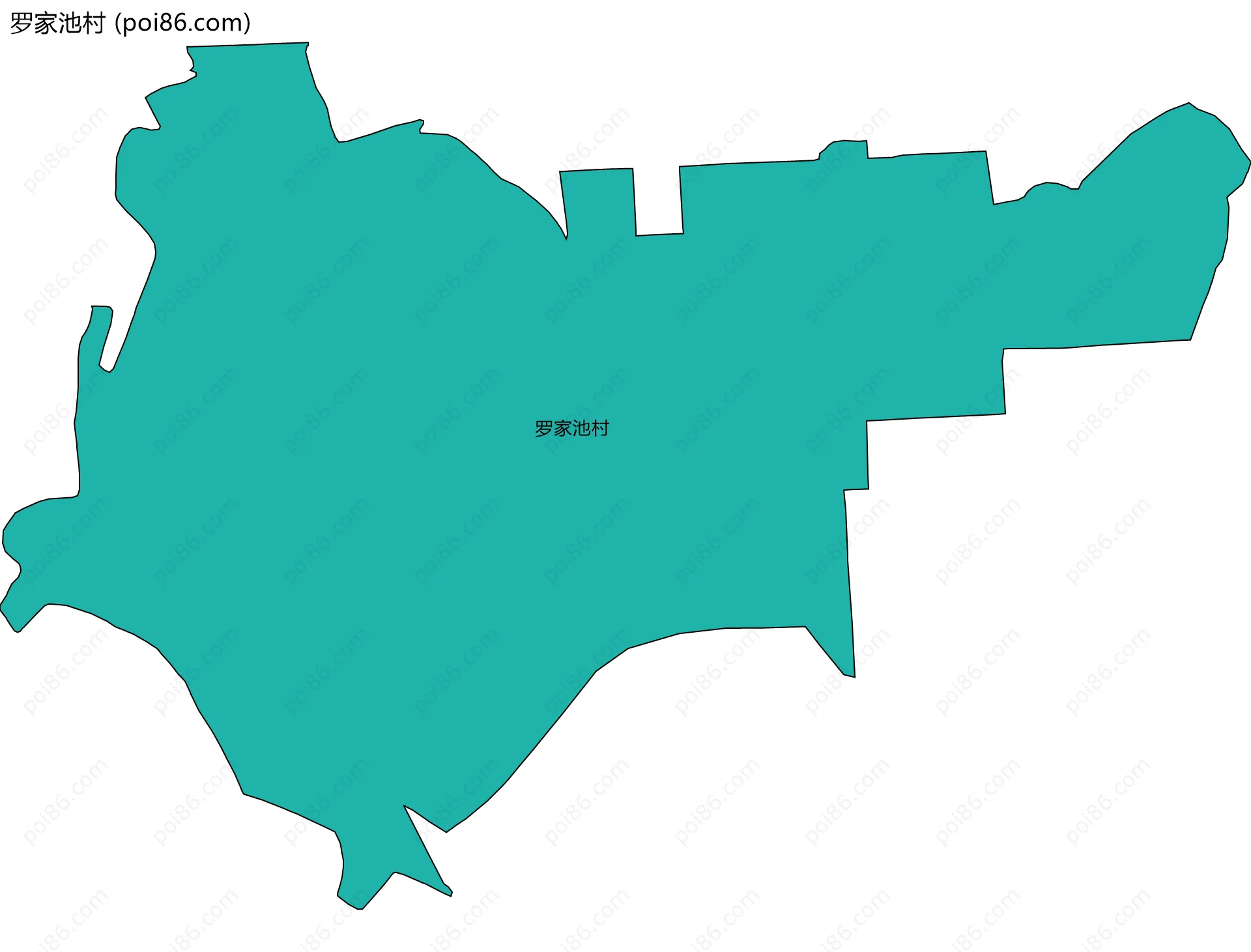 罗家池村边界地图
