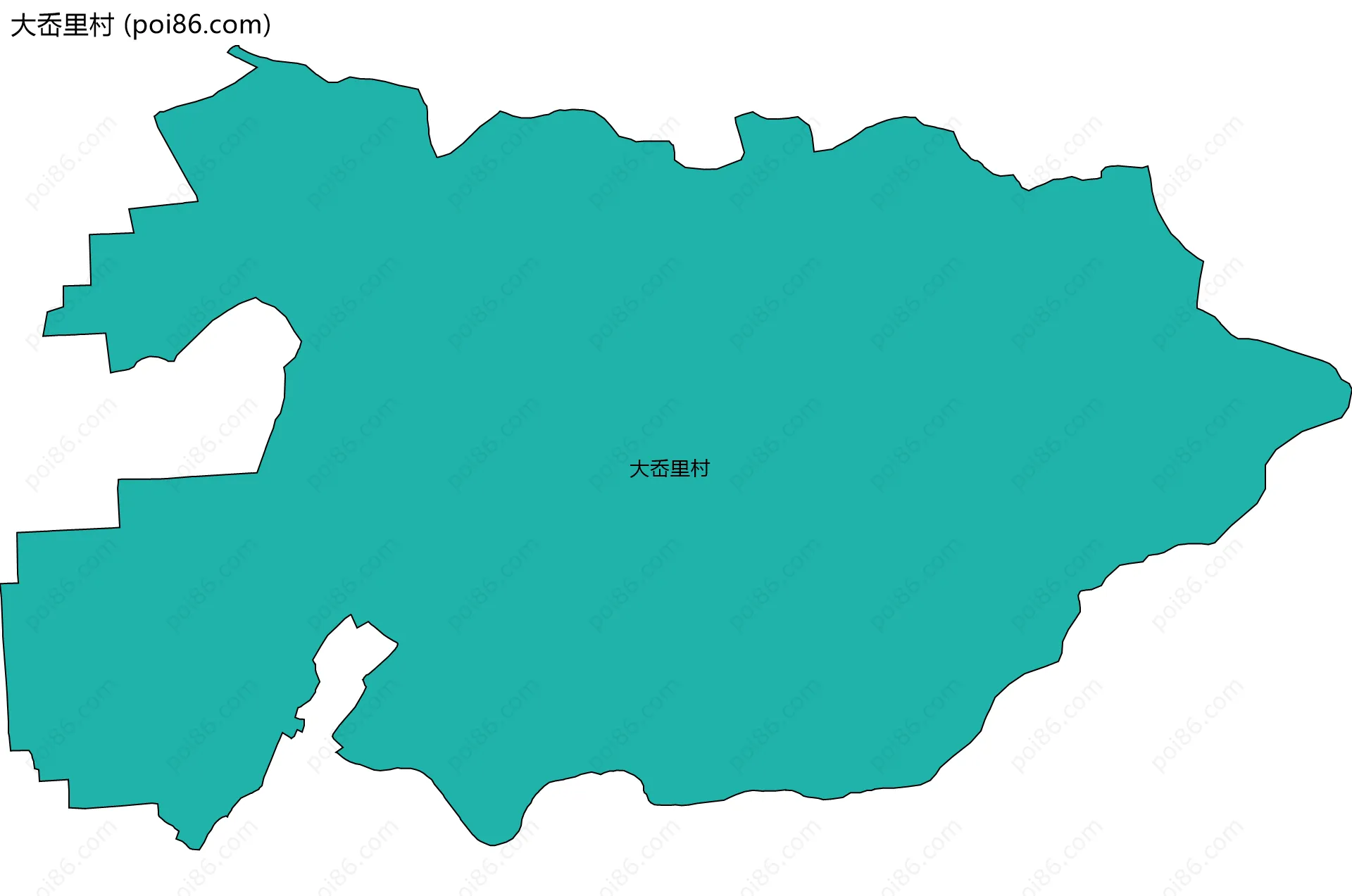 大岙里村边界地图