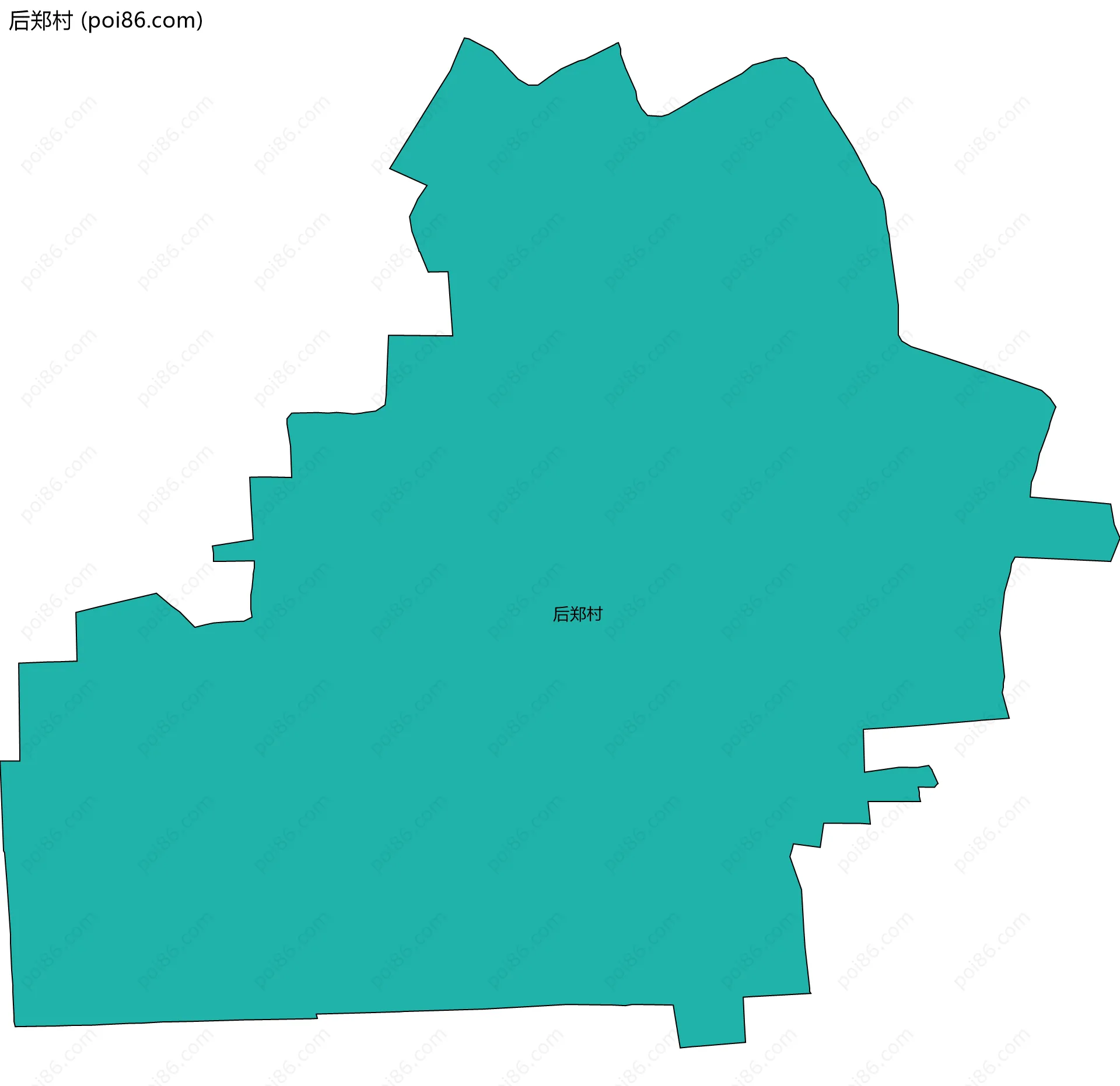 后郑村边界地图