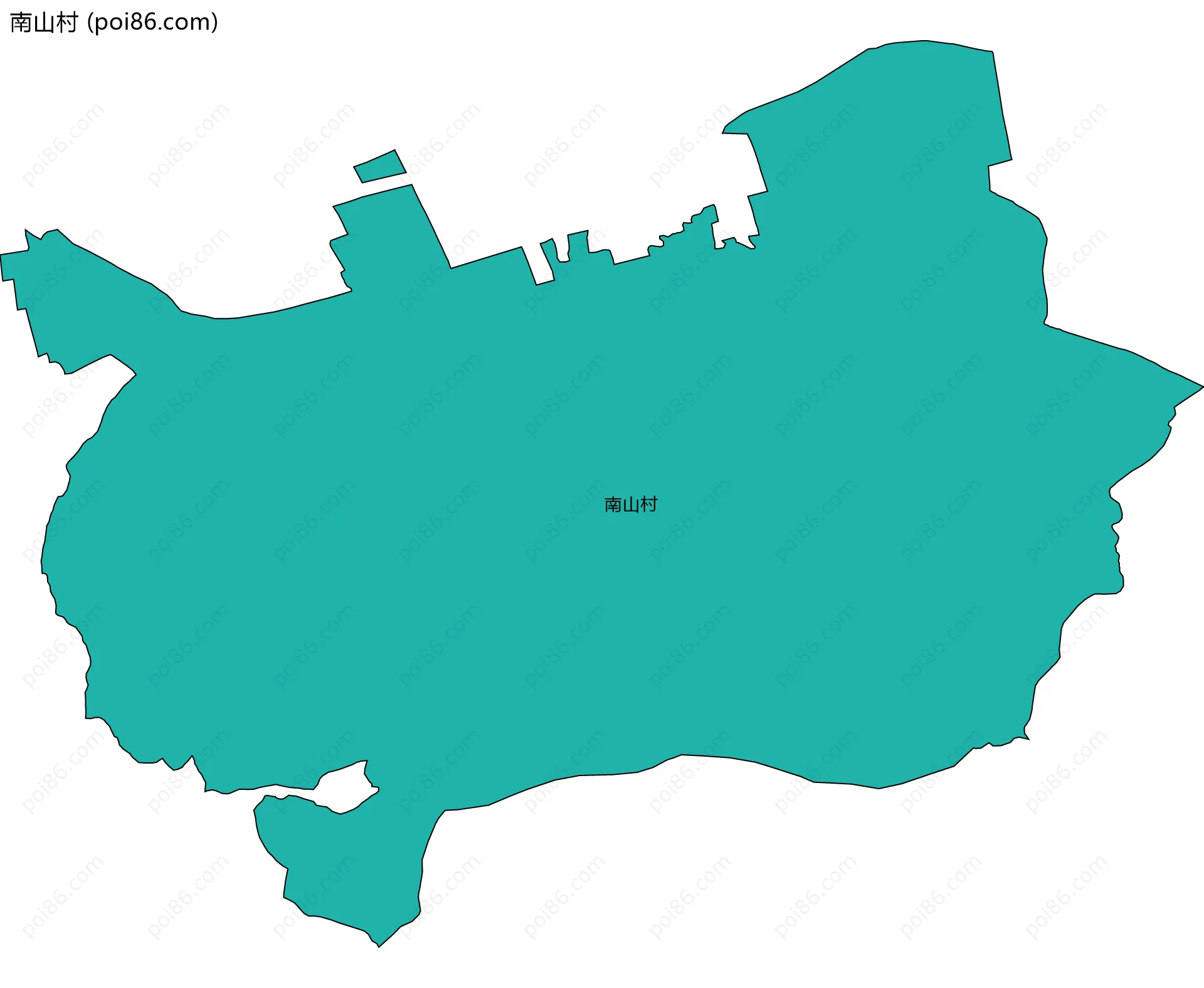 南山村边界地图