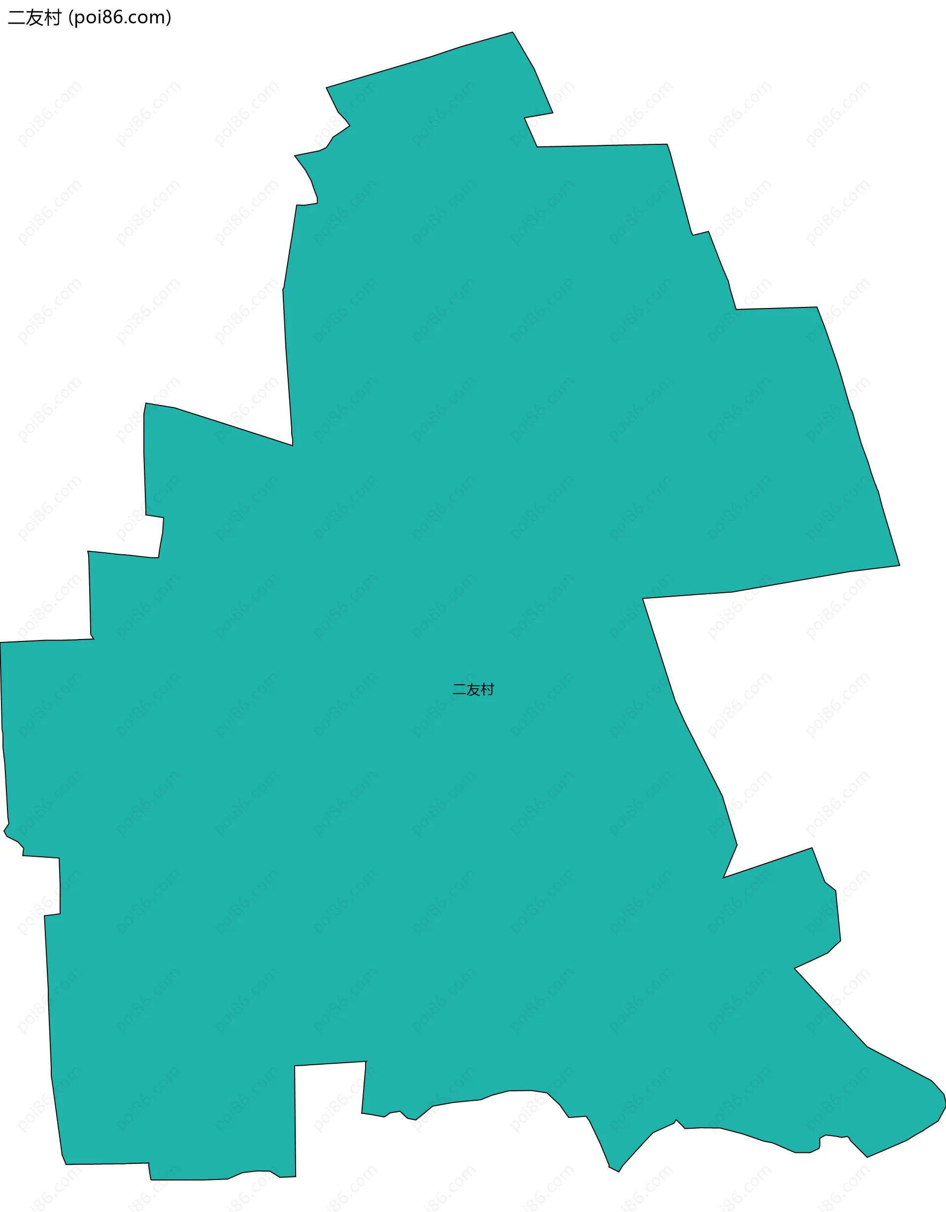 二友村边界地图