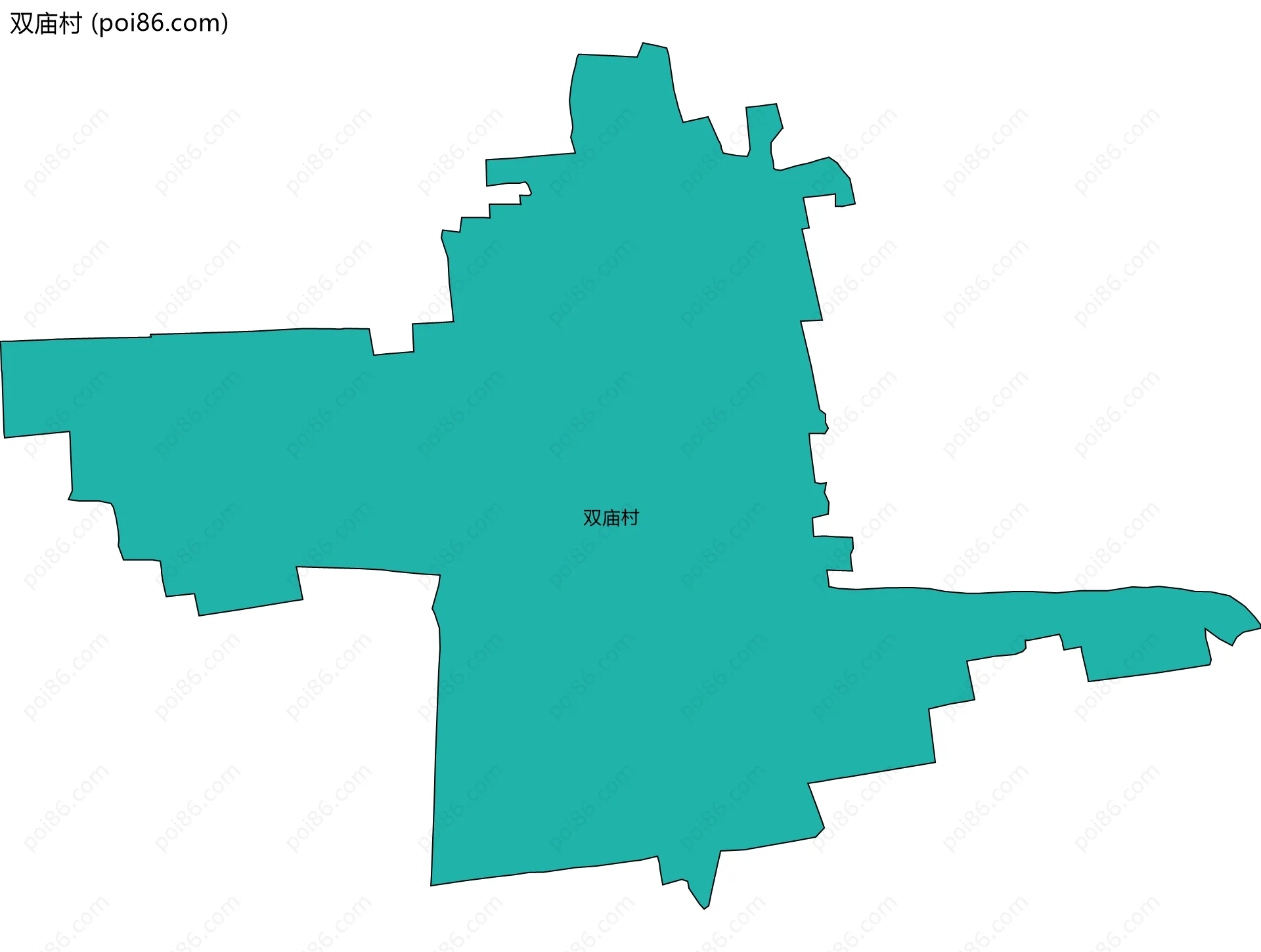 双庙村边界地图