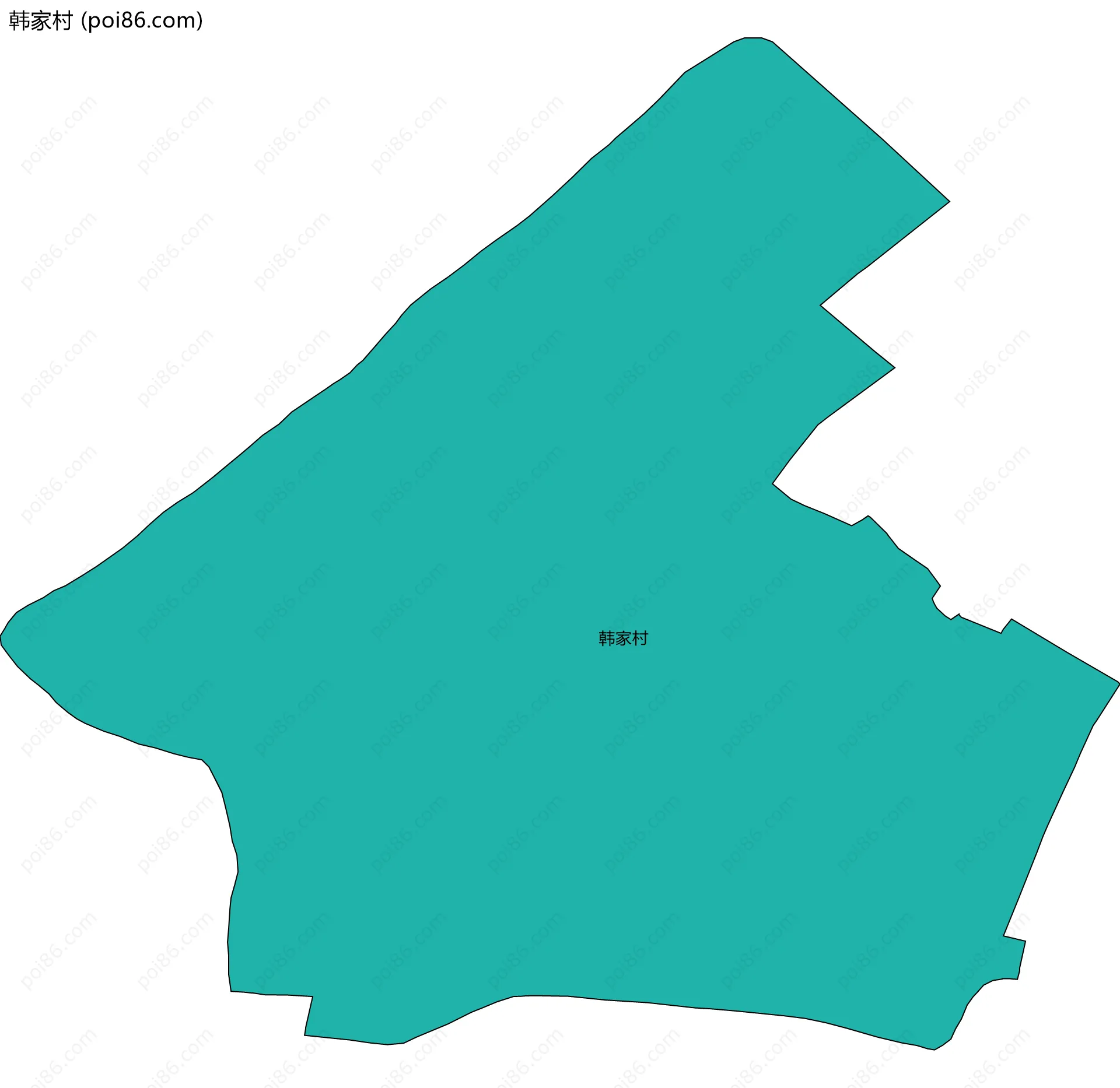 韩家村边界地图