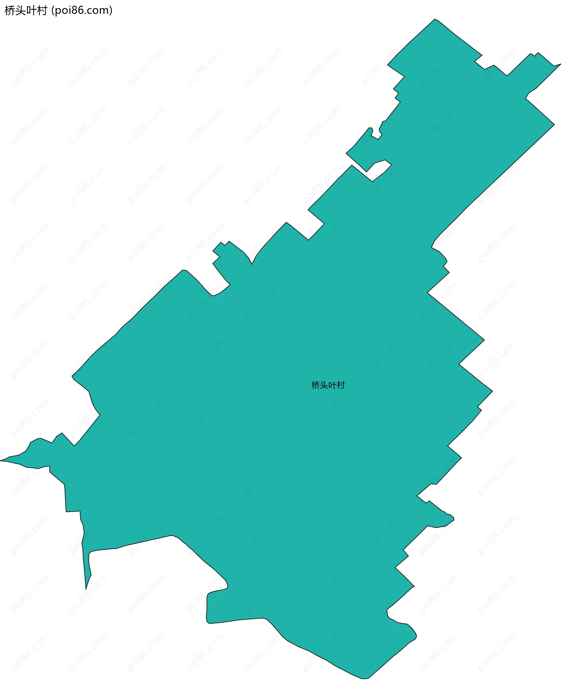 桥头叶村边界地图