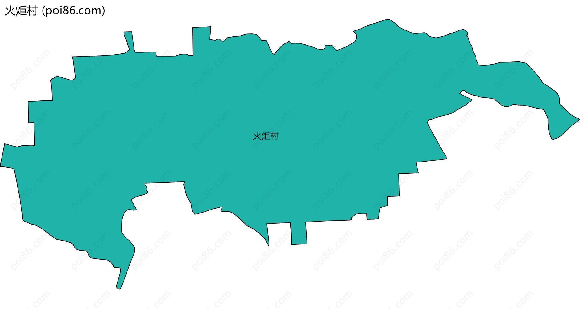 火炬村边界地图