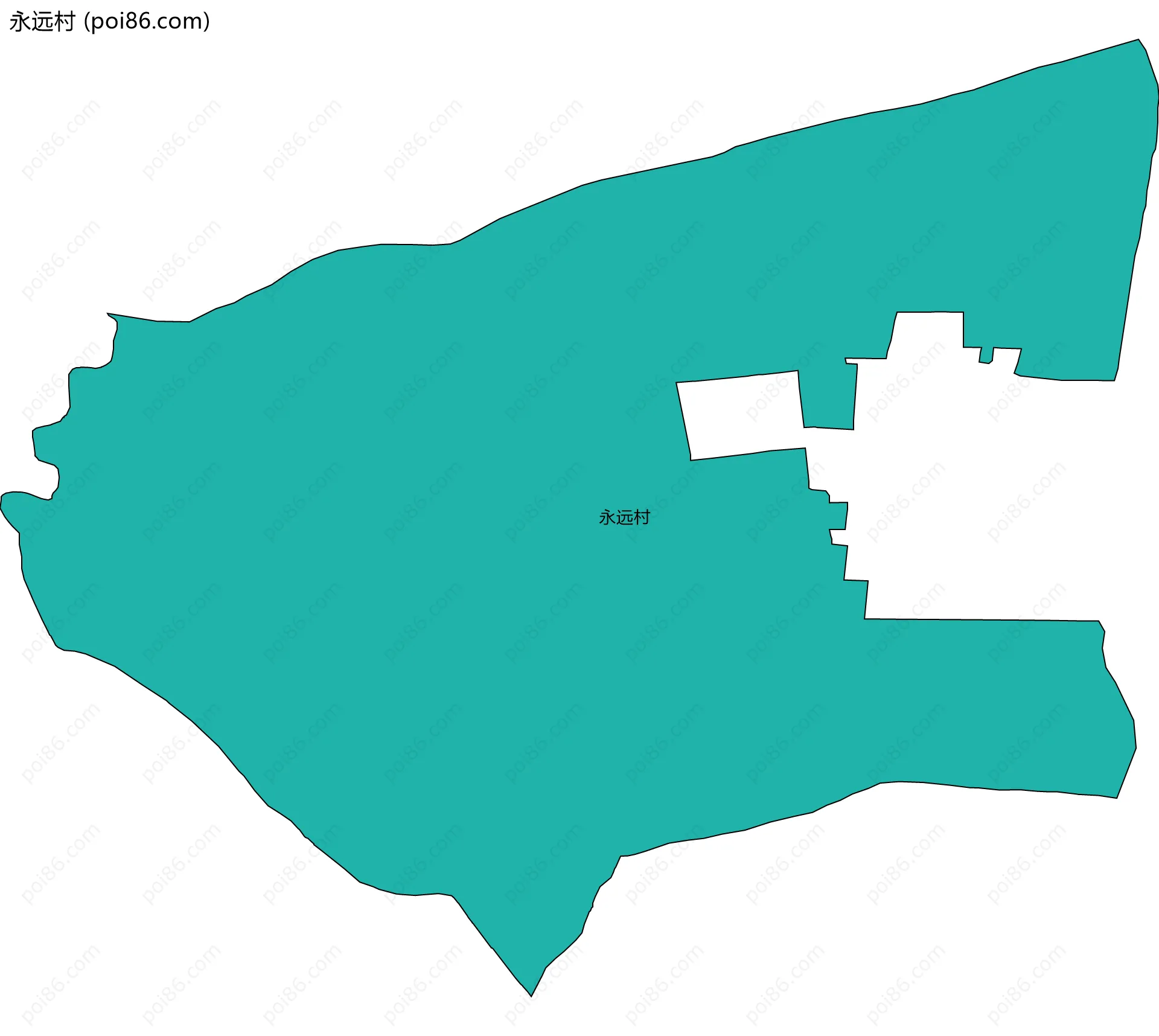 永远村边界地图