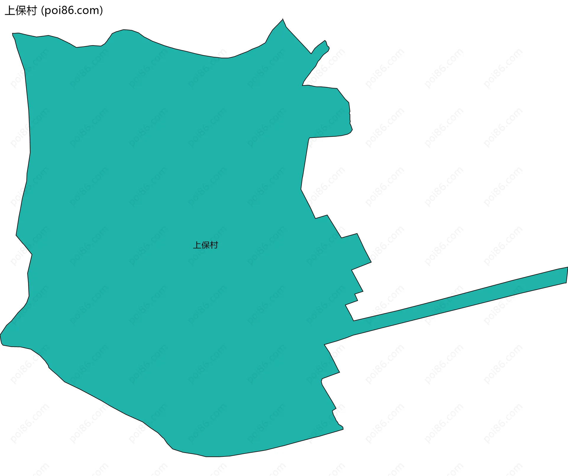 上保村边界地图