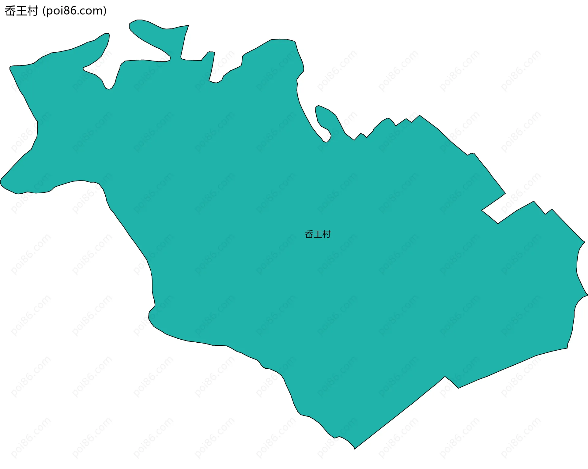 岙王村边界地图