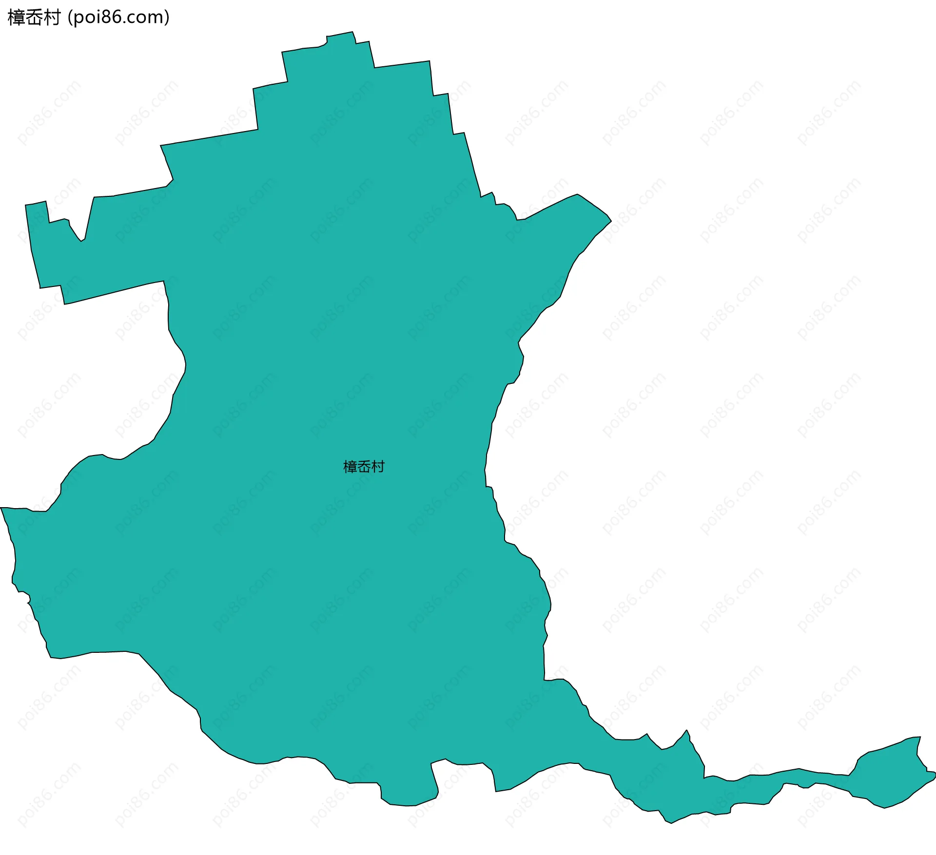 樟岙村边界地图