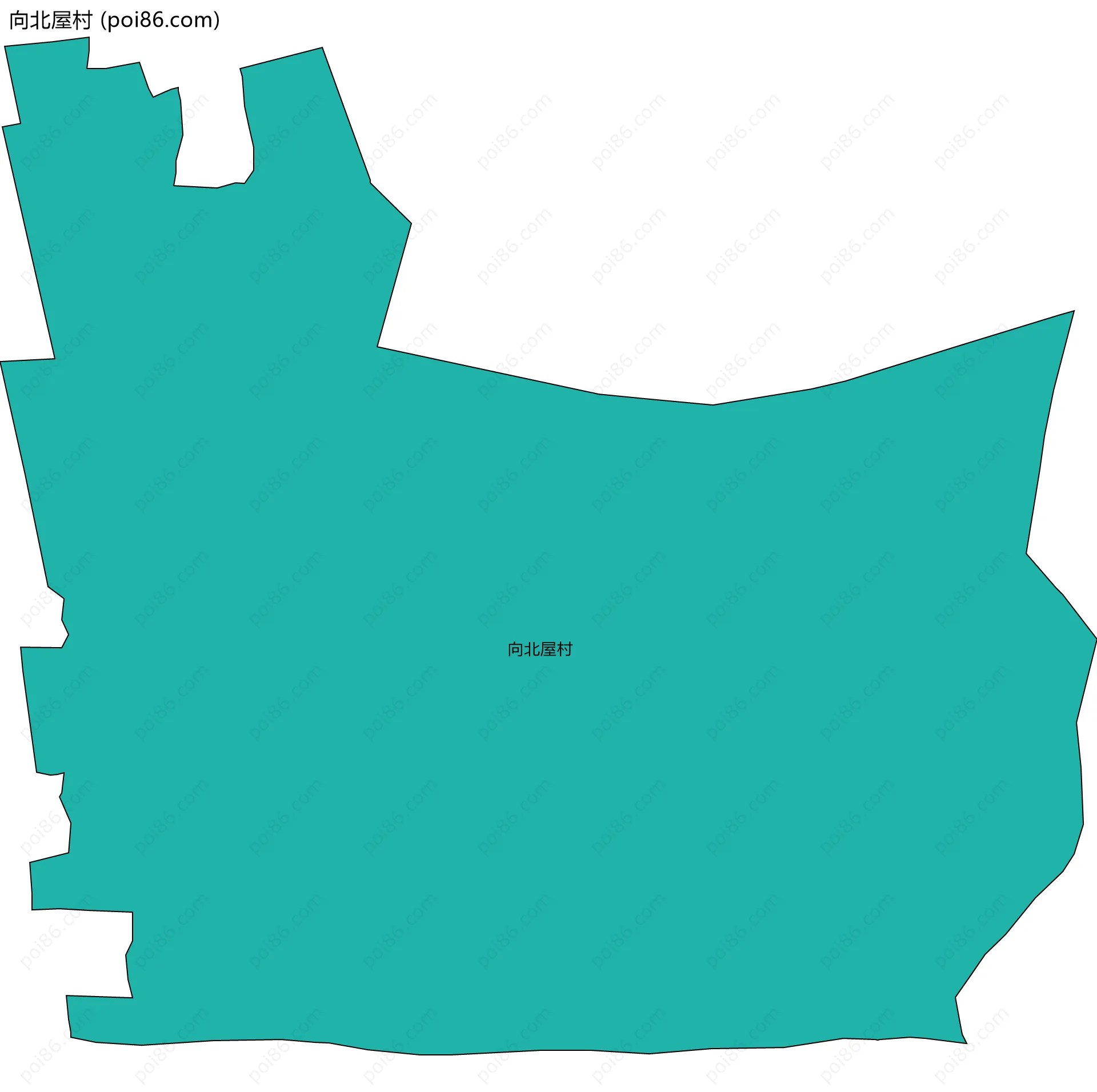 向北屋村边界地图
