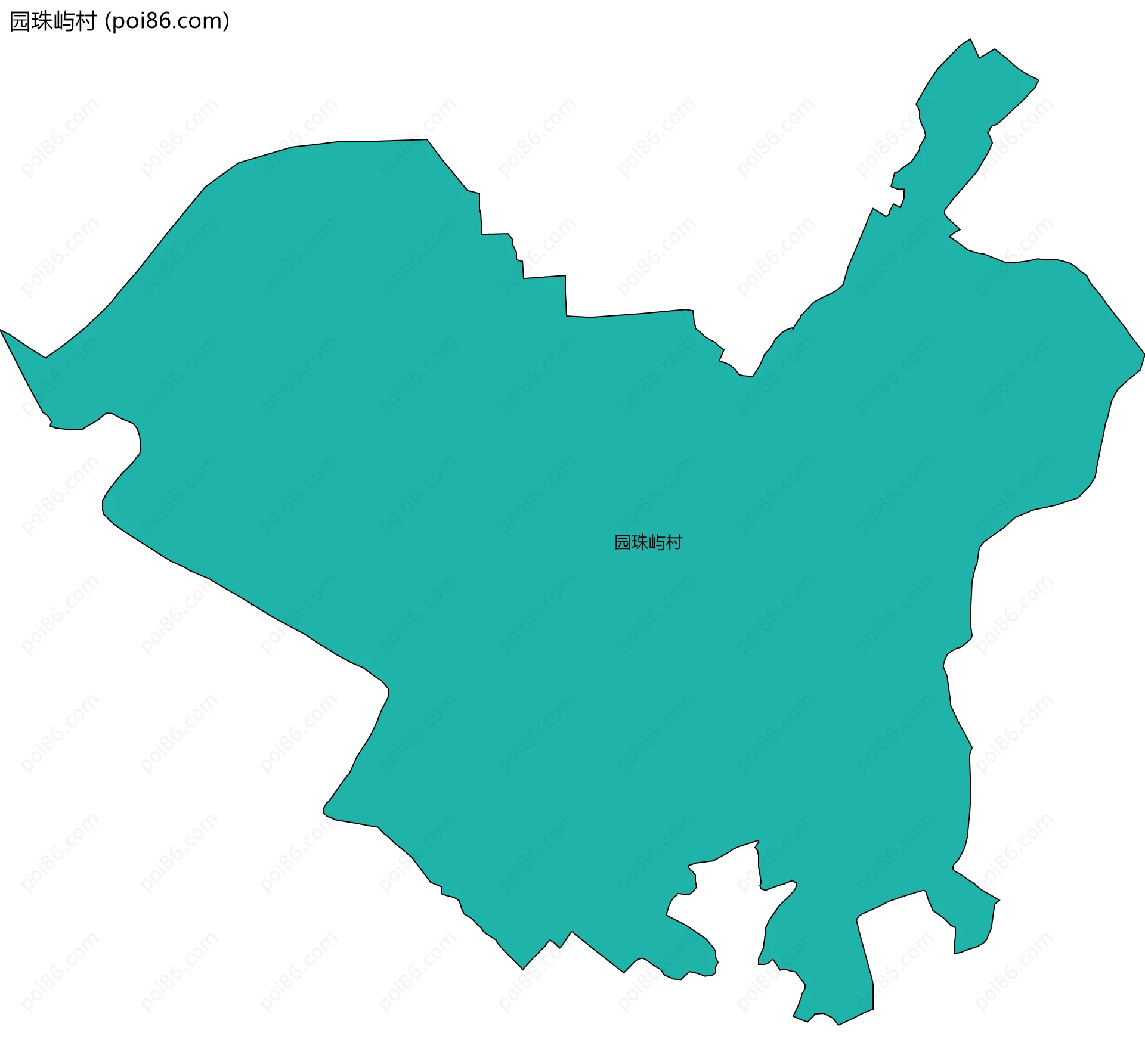 园珠屿村边界地图