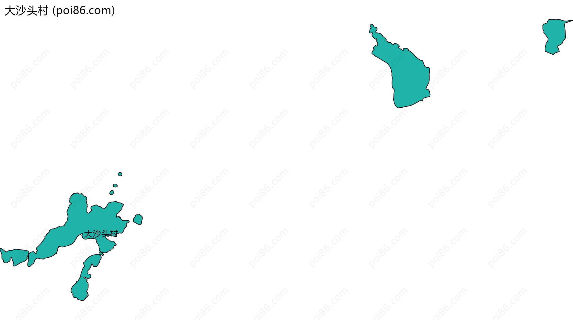 大沙头村边界地图