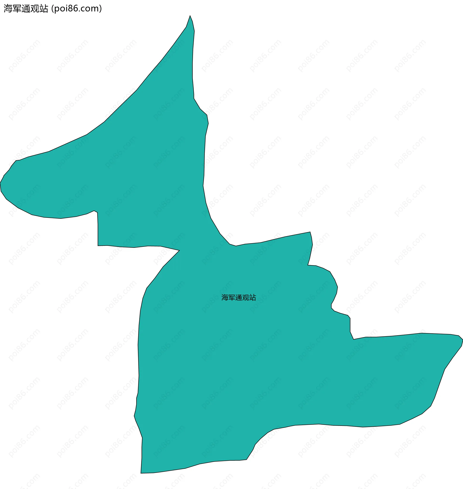 海军通观站边界地图