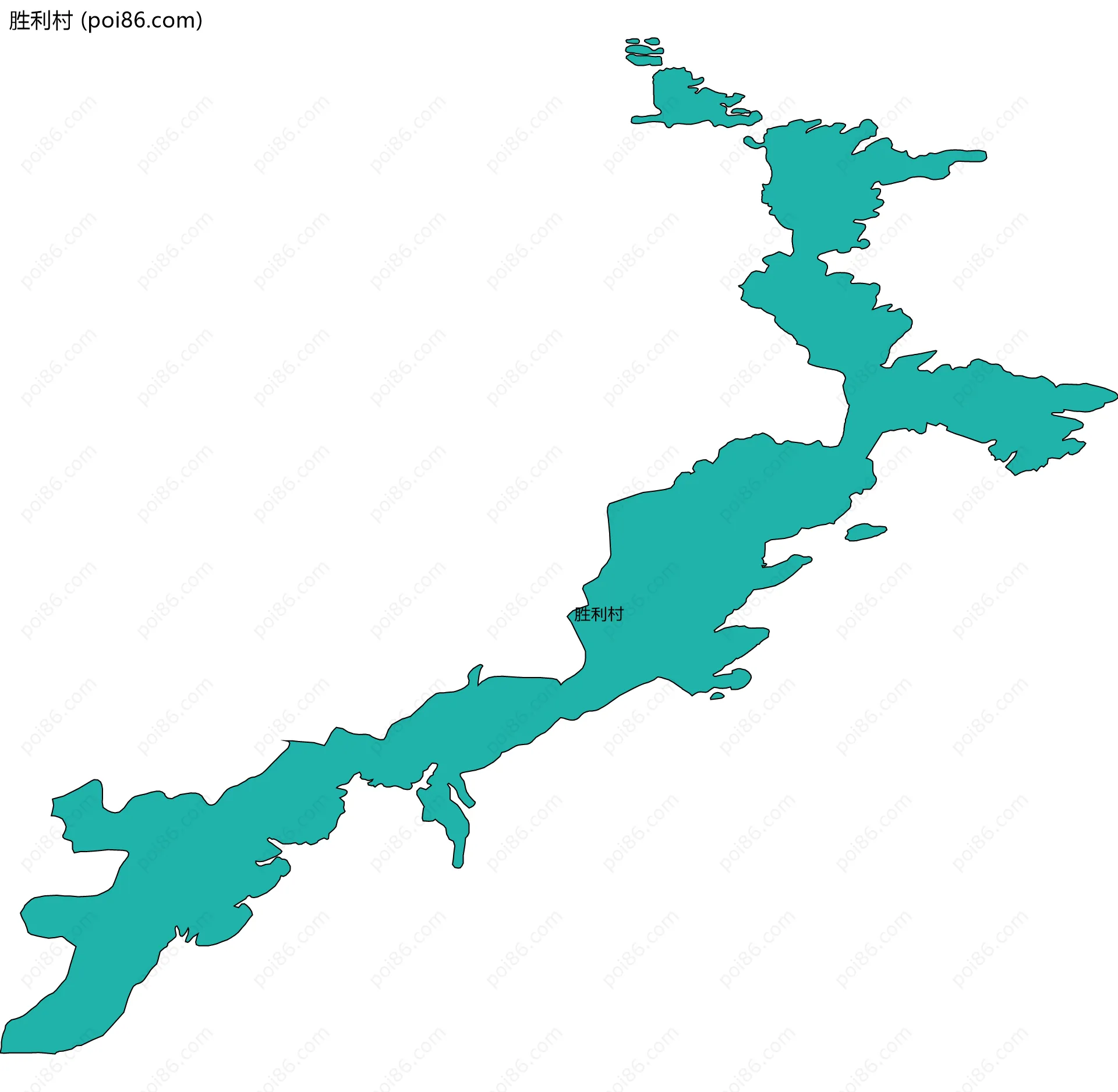 胜利村边界地图