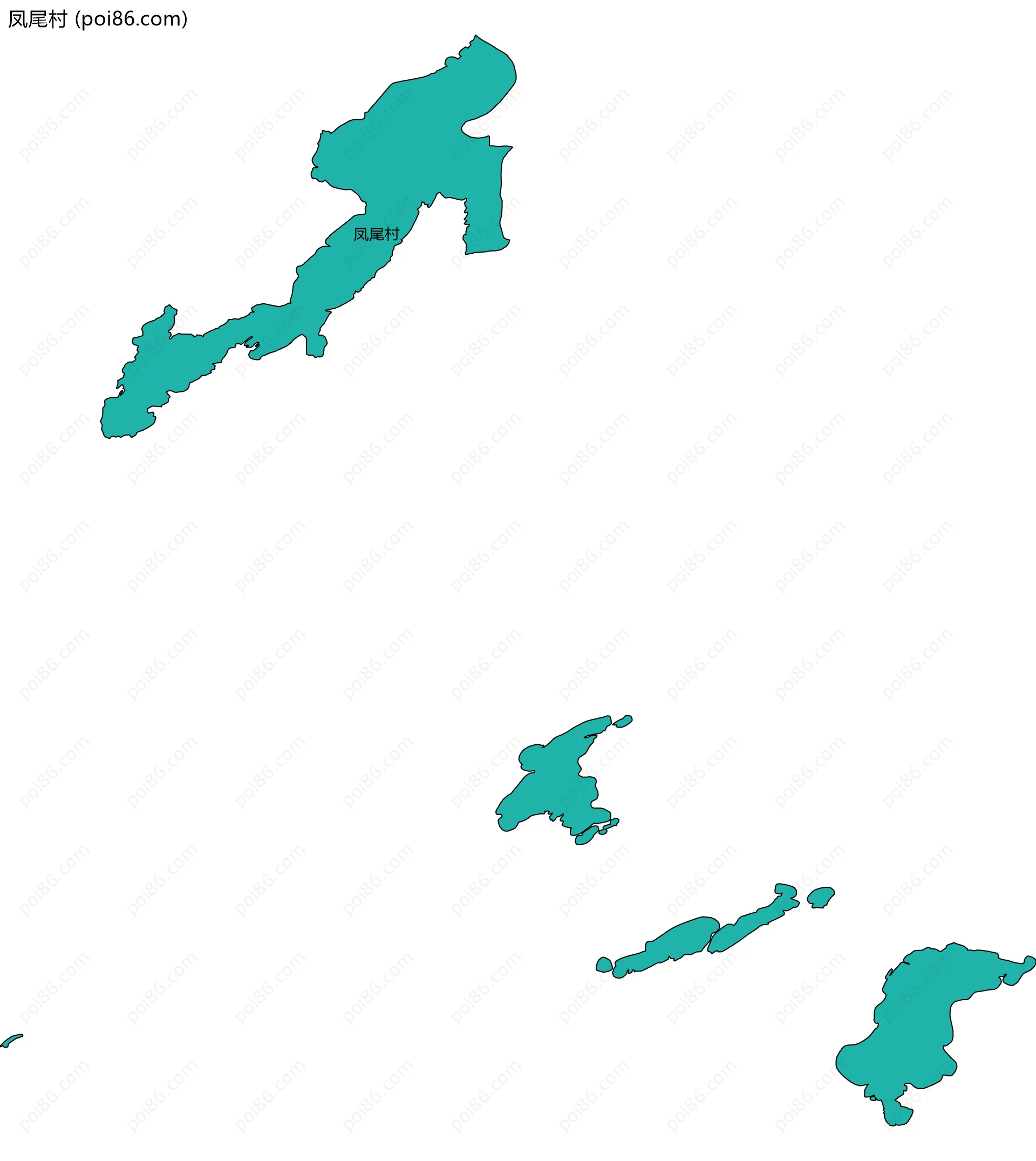 凤尾村边界地图