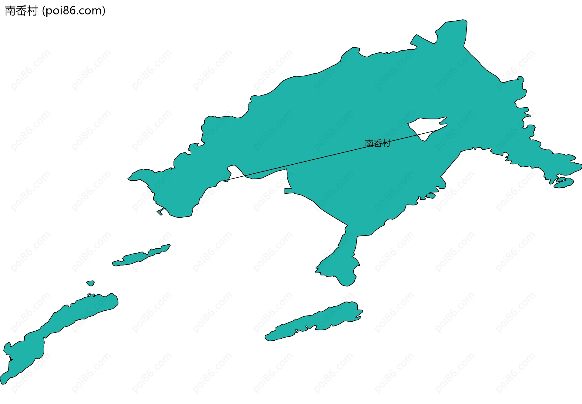 南岙村边界地图