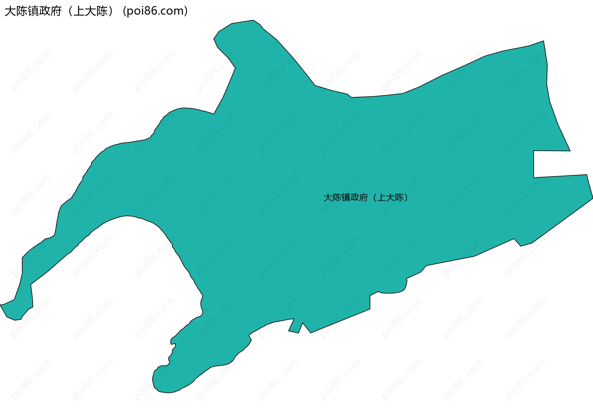 大陈镇政府（上大陈）边界地图