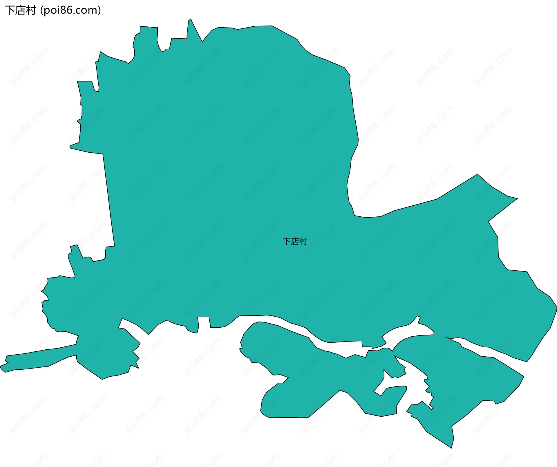 下店村边界地图