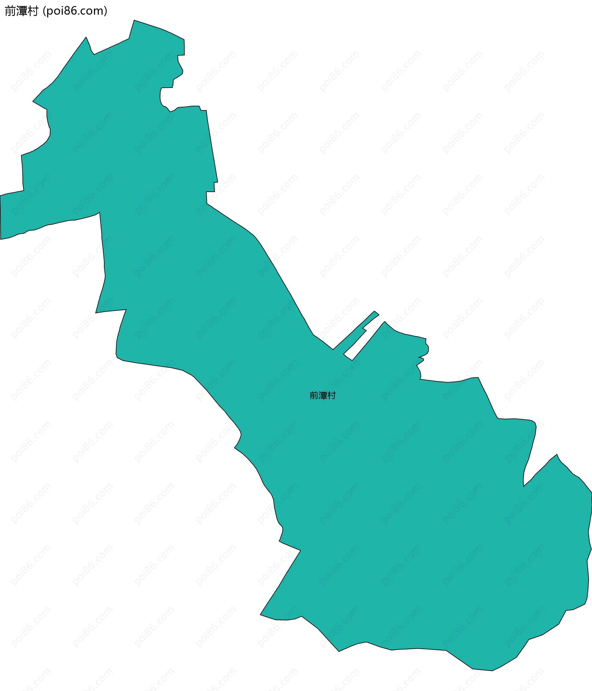 前潭村边界地图