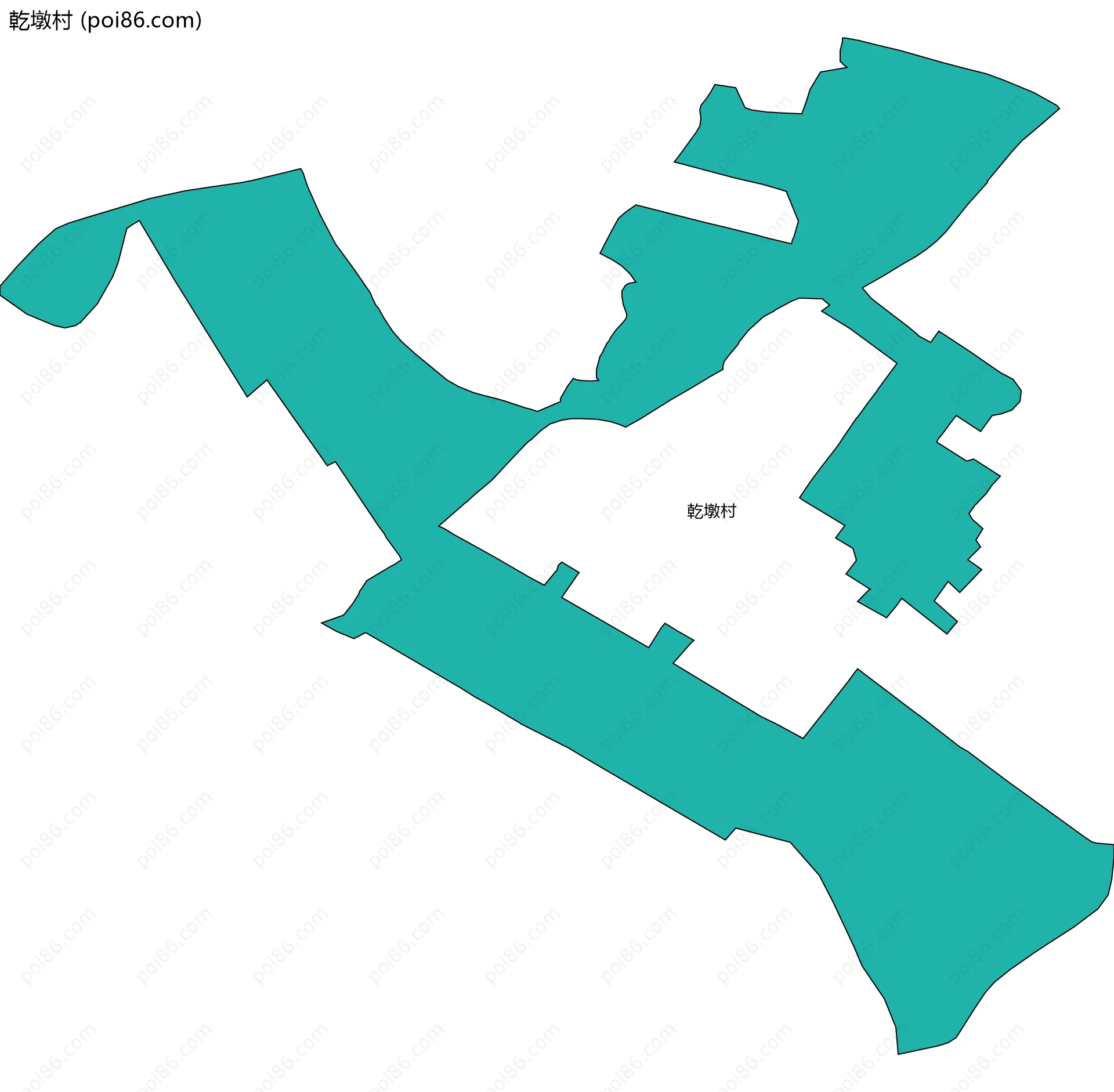 乾墩村边界地图