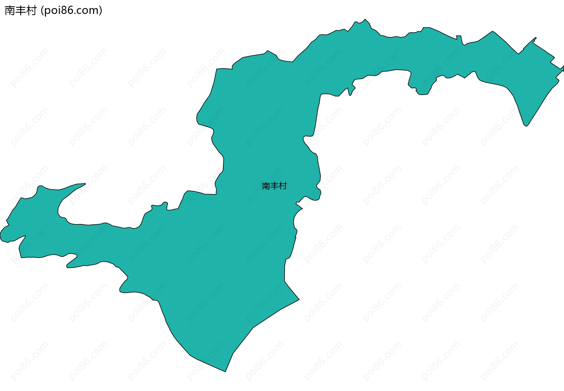 南丰村边界地图