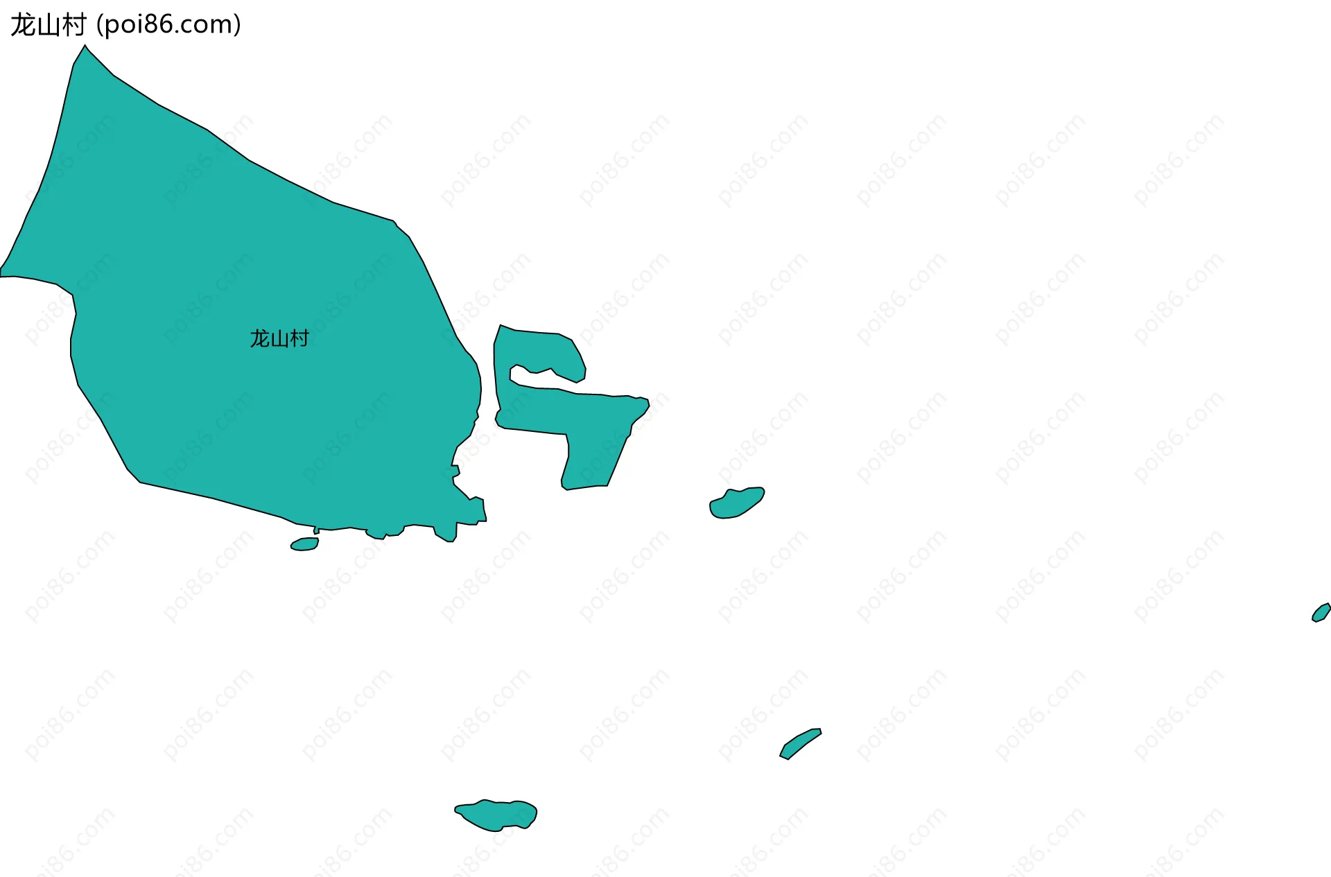 龙山村边界地图