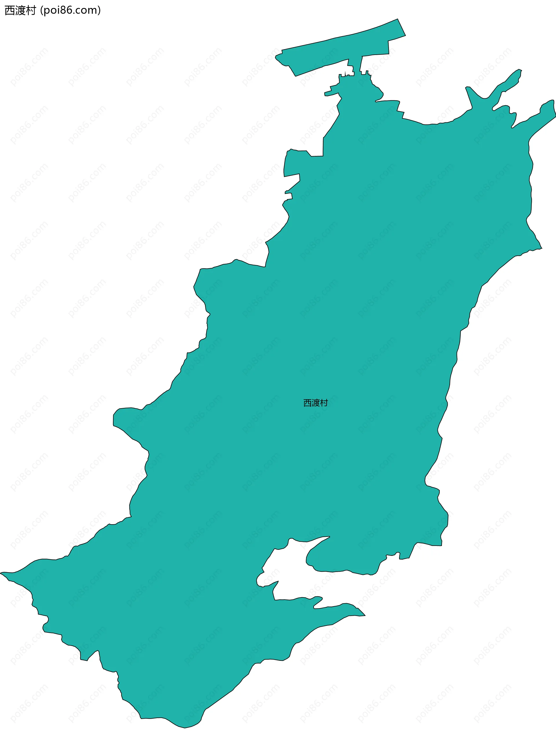 西渡村边界地图