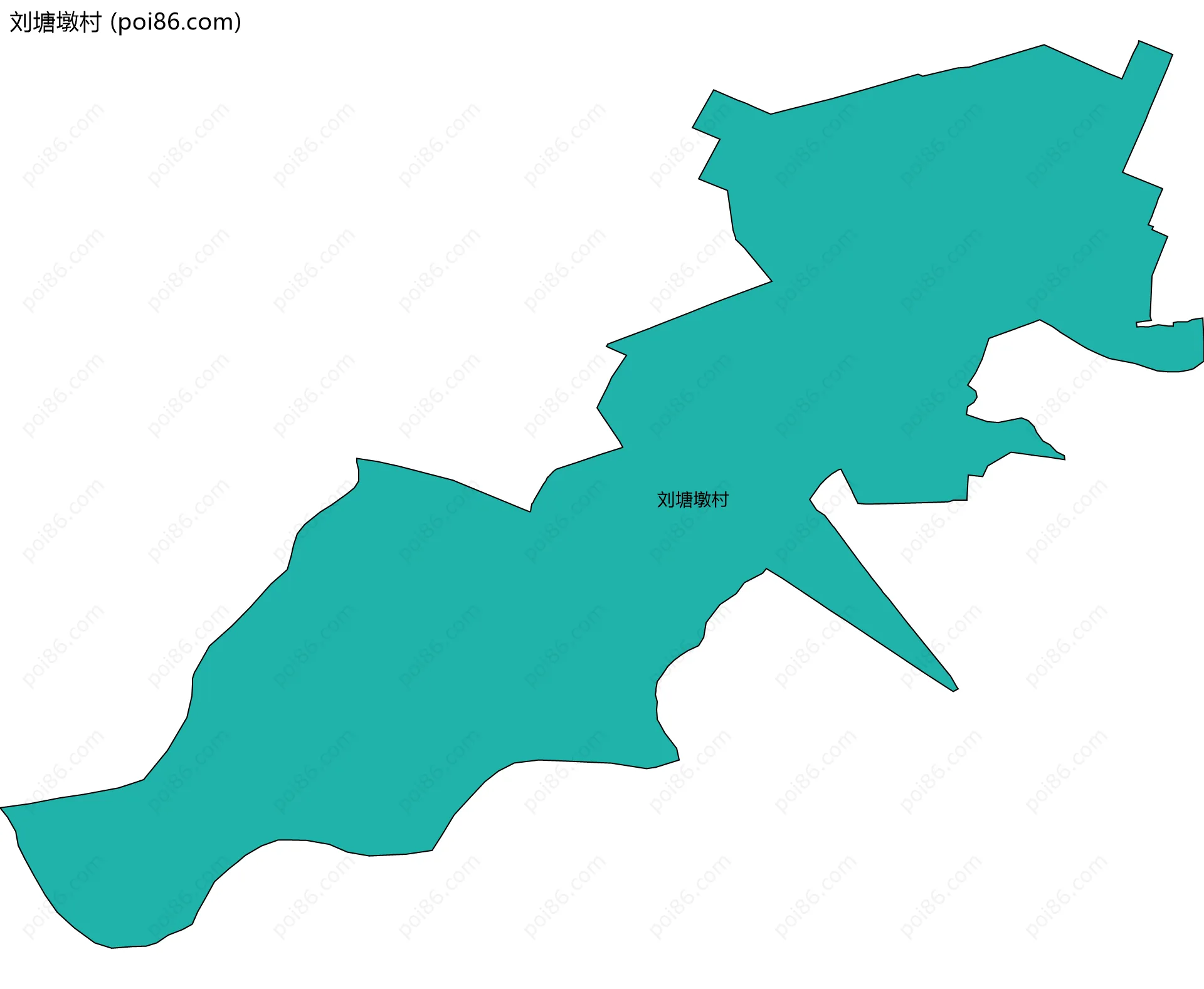 刘塘墩村边界地图