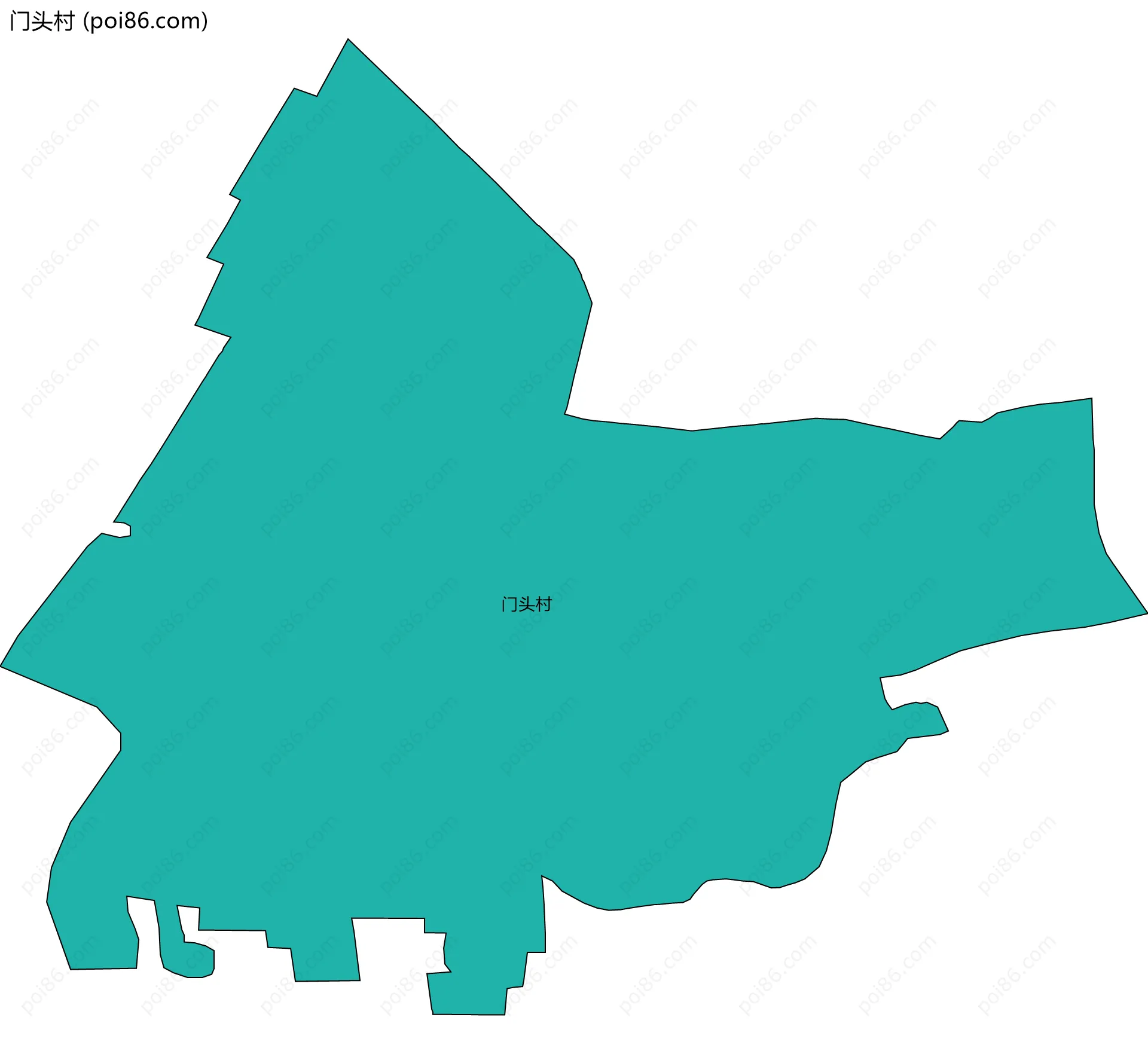 门头村边界地图