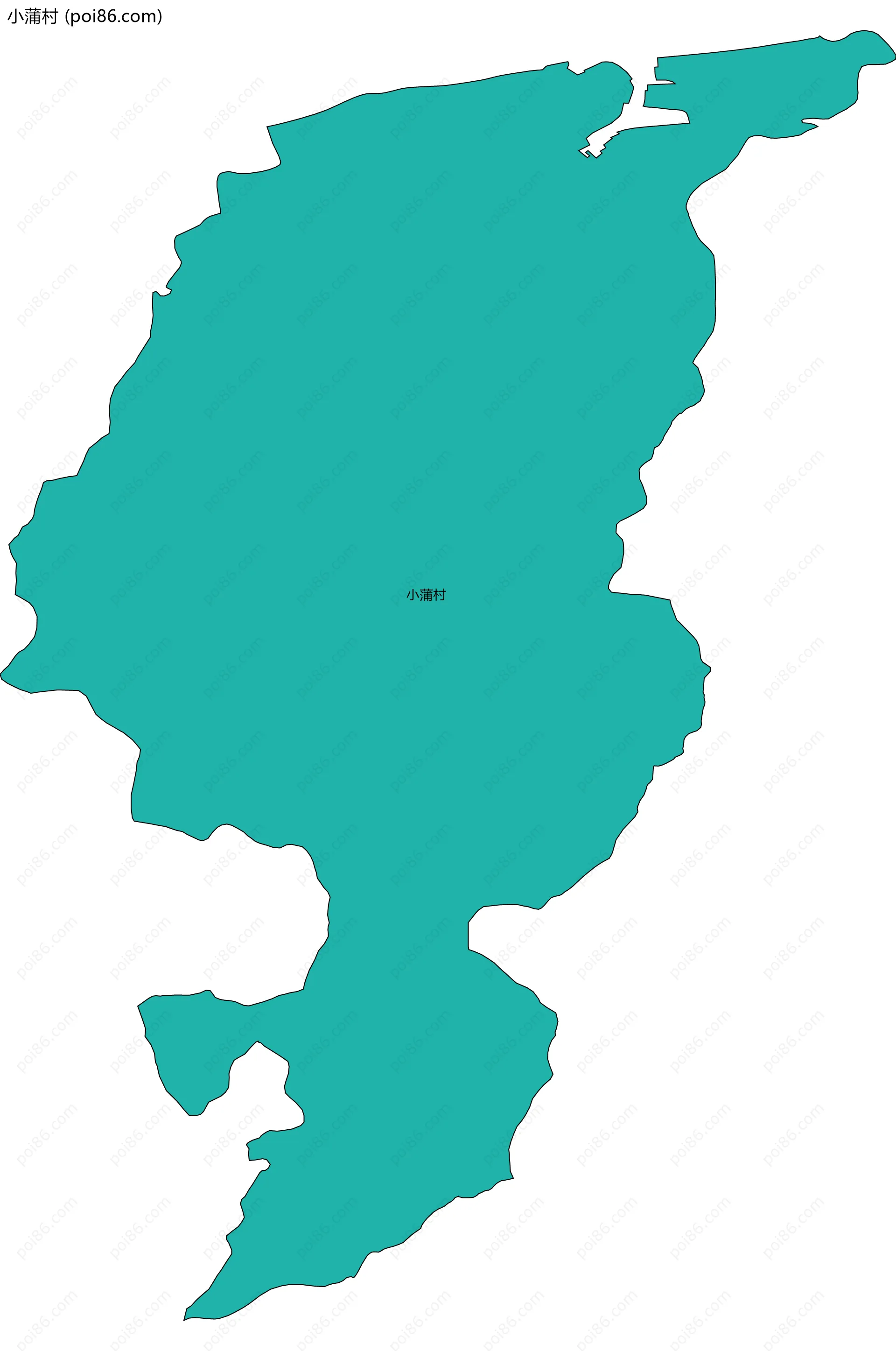 小蒲村边界地图