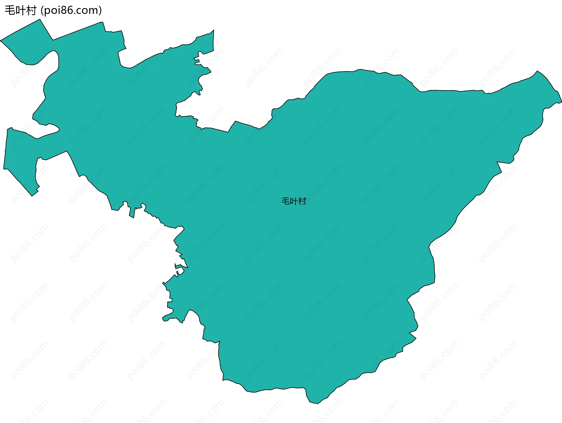 毛叶村边界地图