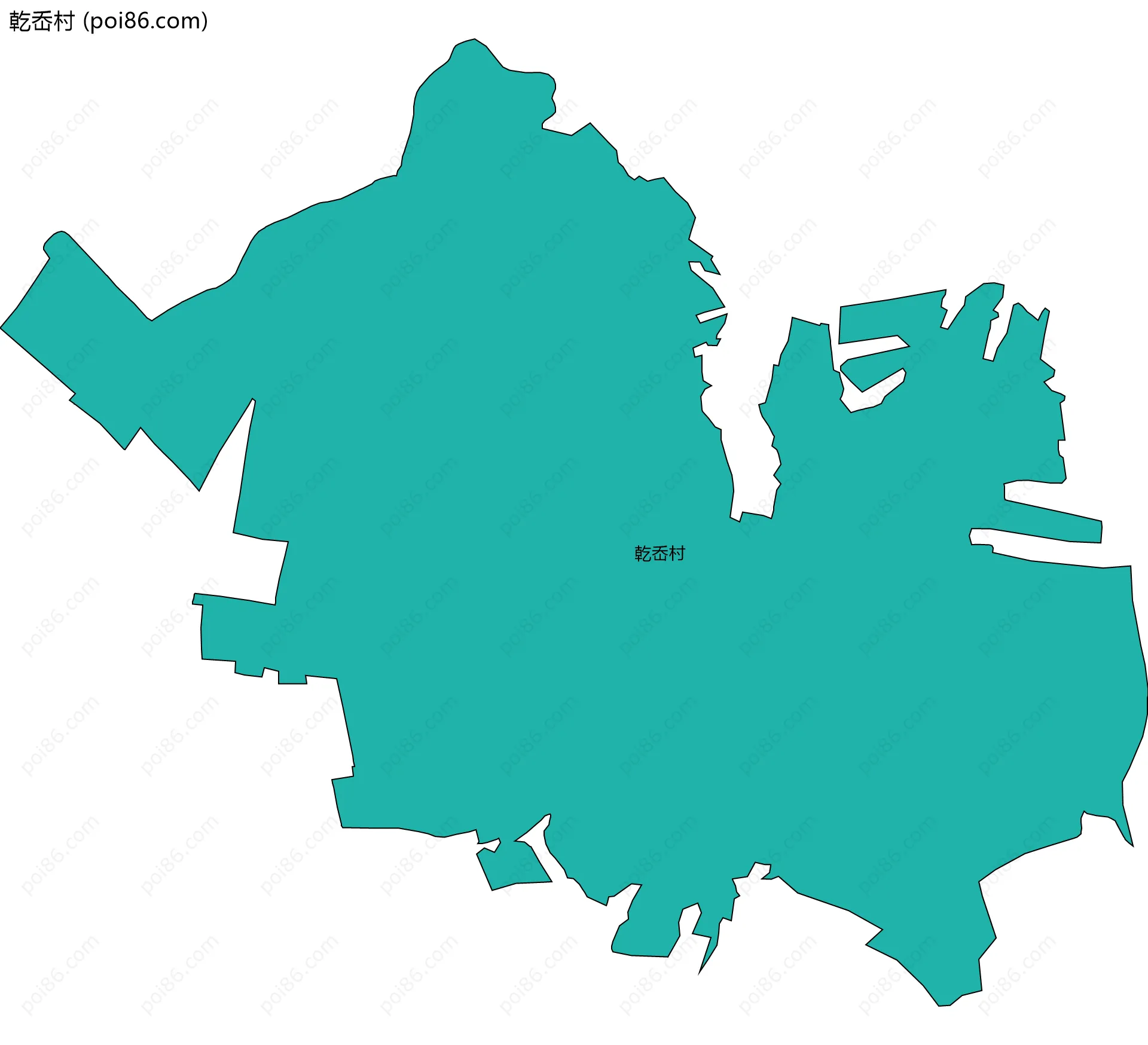 乾岙村边界地图