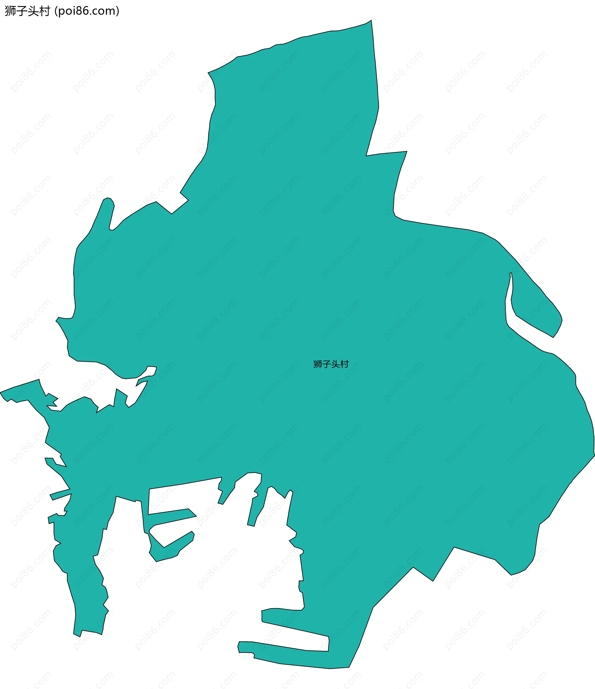 狮子头村边界地图