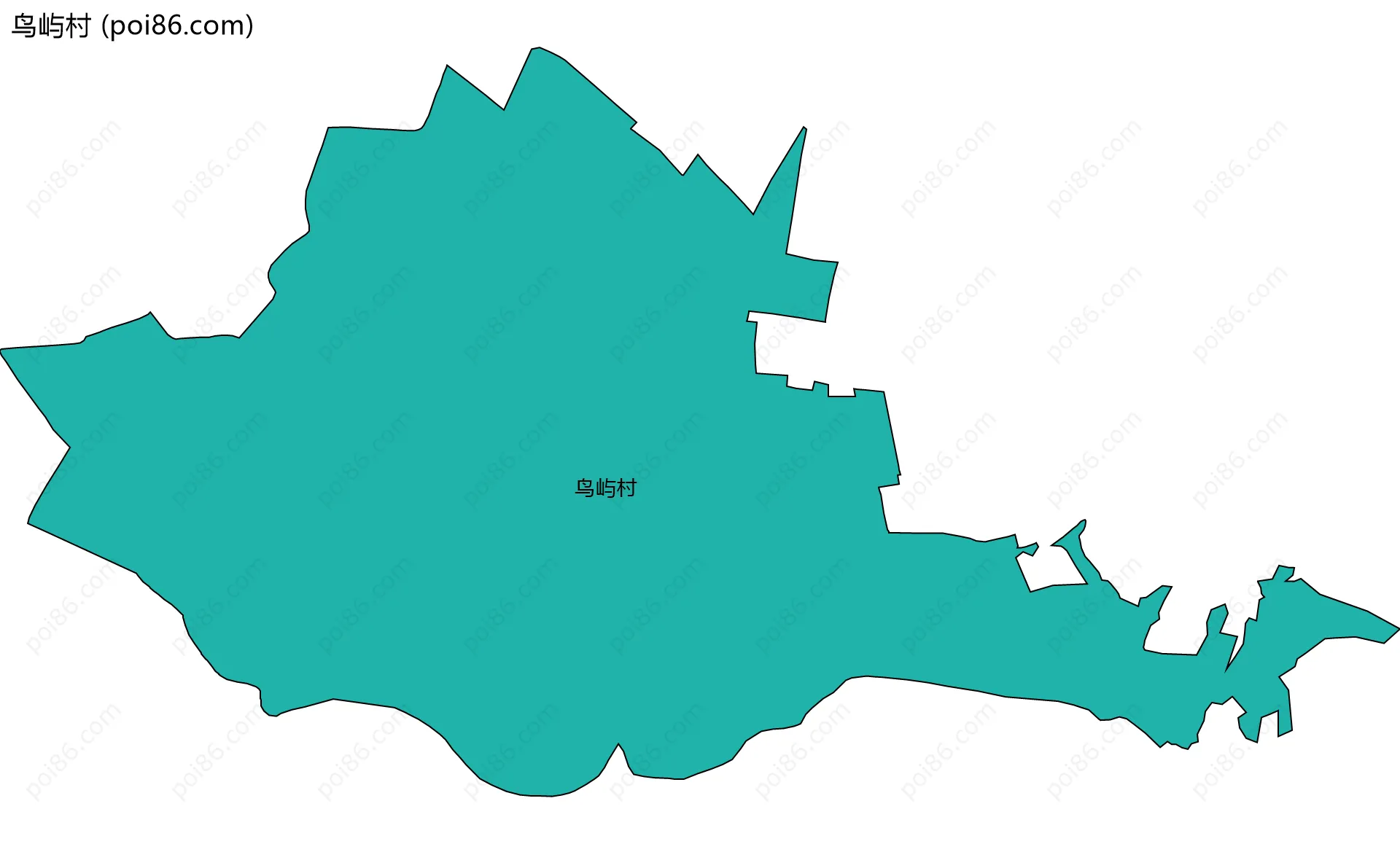 鸟屿村边界地图