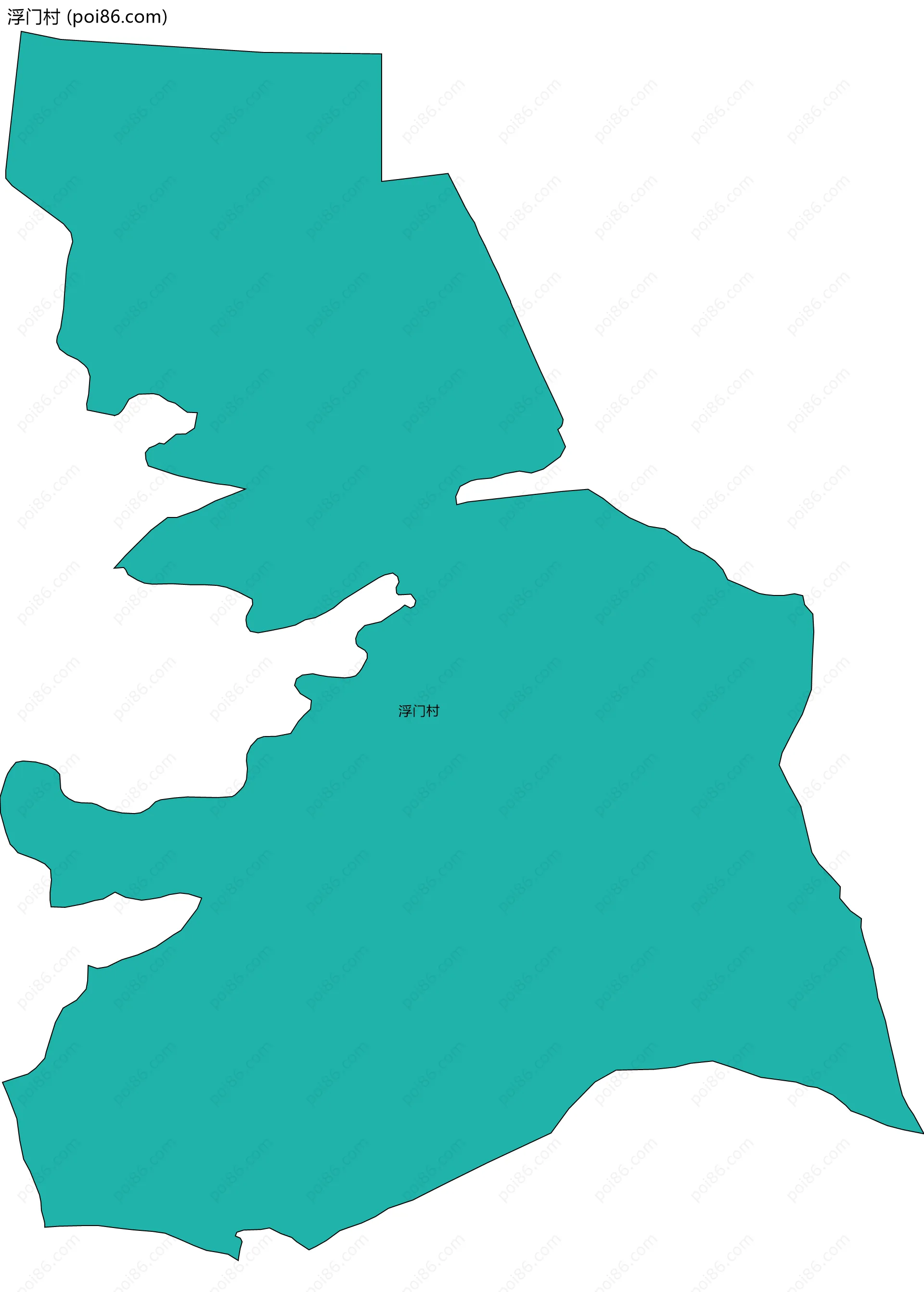 浮门村边界地图