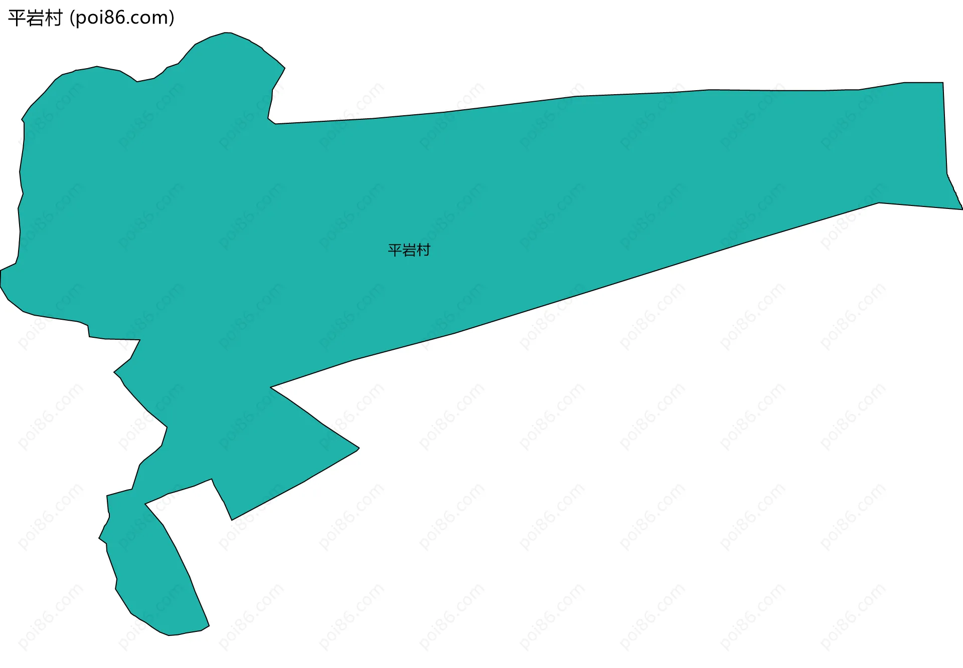 平岩村边界地图