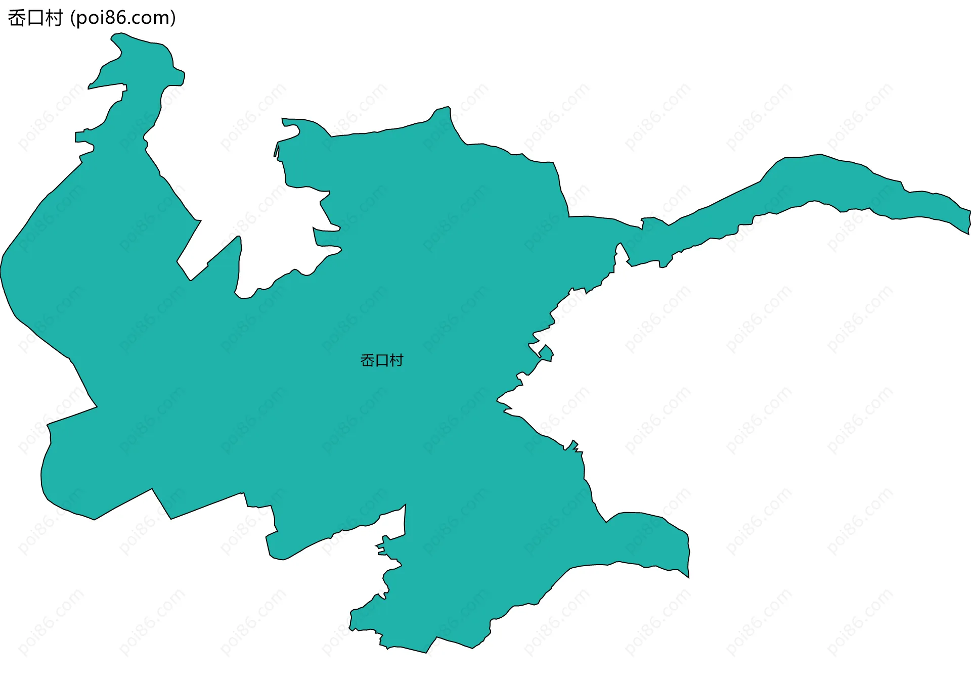 岙口村边界地图